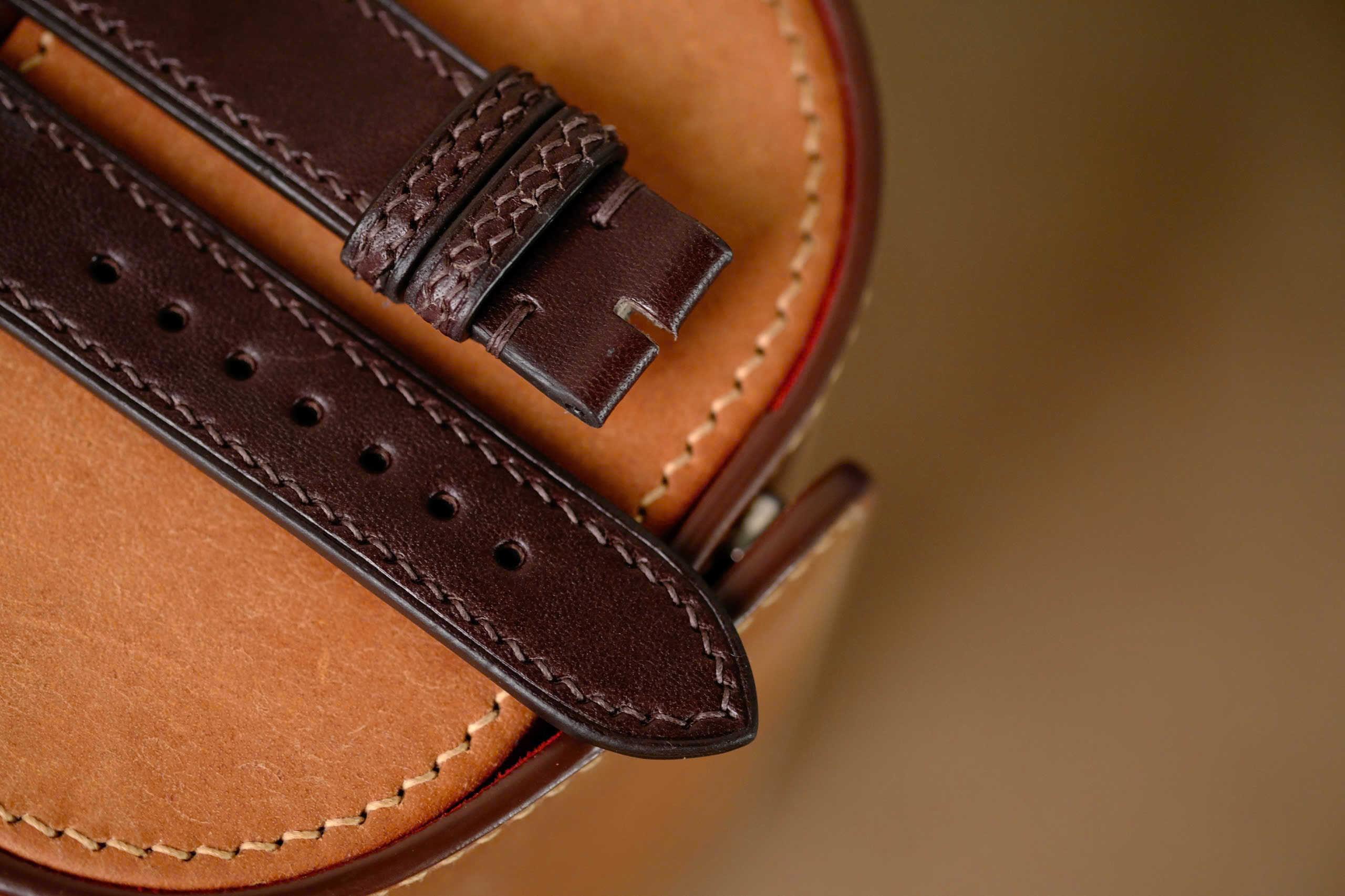 Handmade dark brown strap for JLC - Image 4