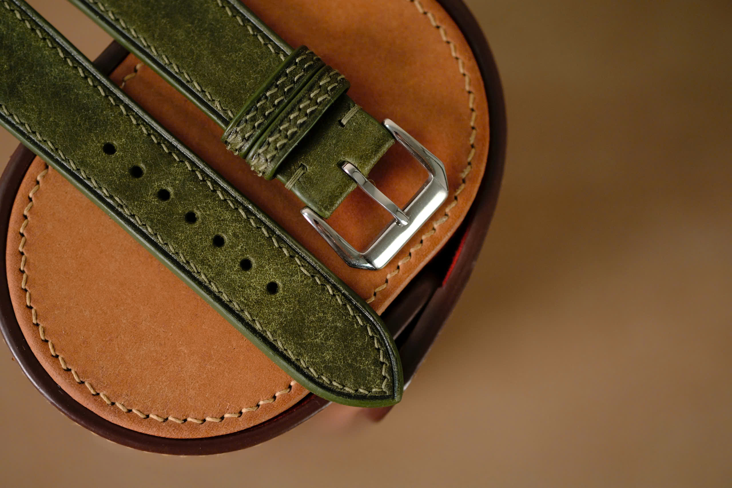 Handmade green Pueblo strap for JLC - Image 4