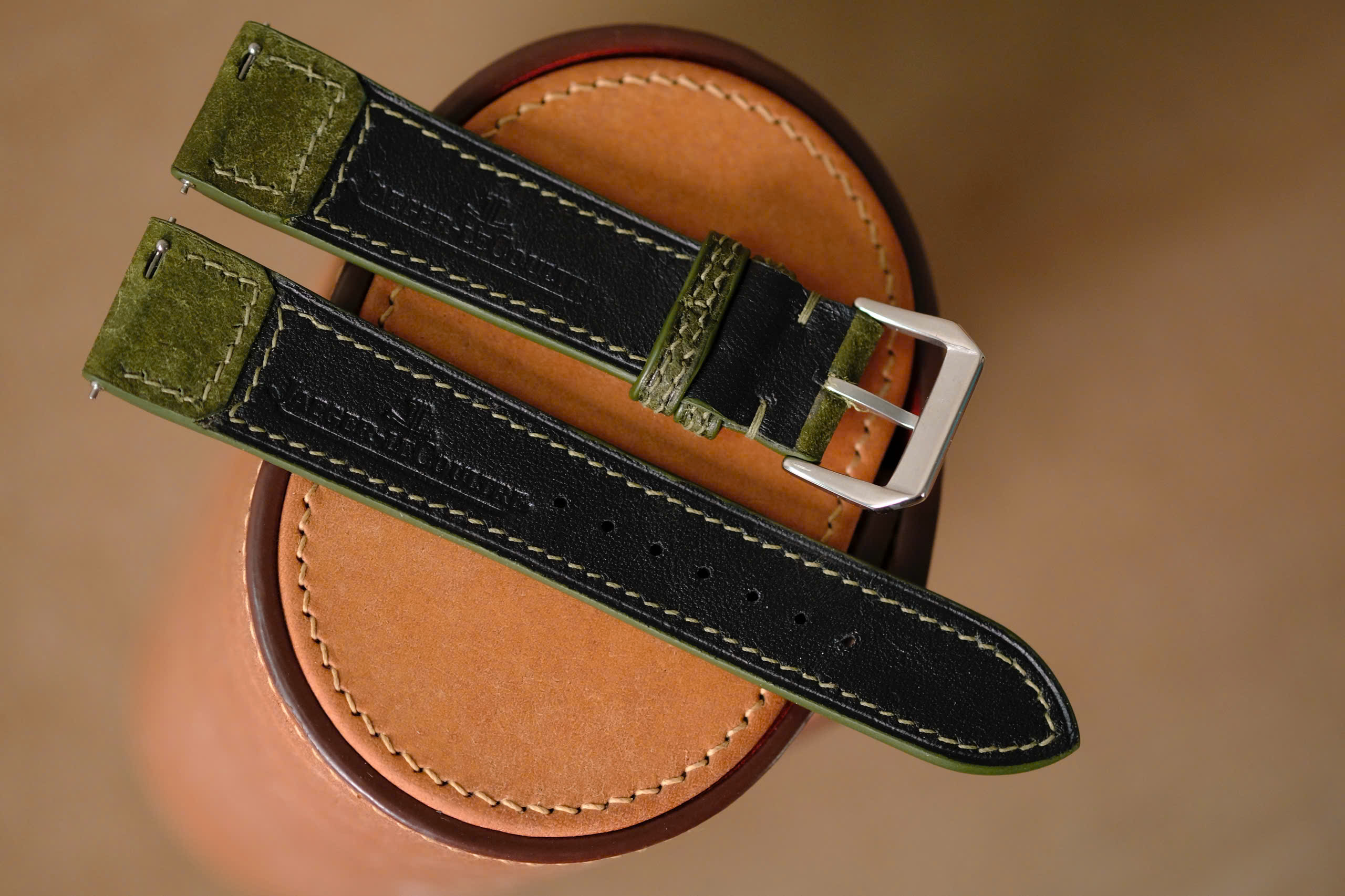 Handmade green Pueblo strap for JLC - Image 6