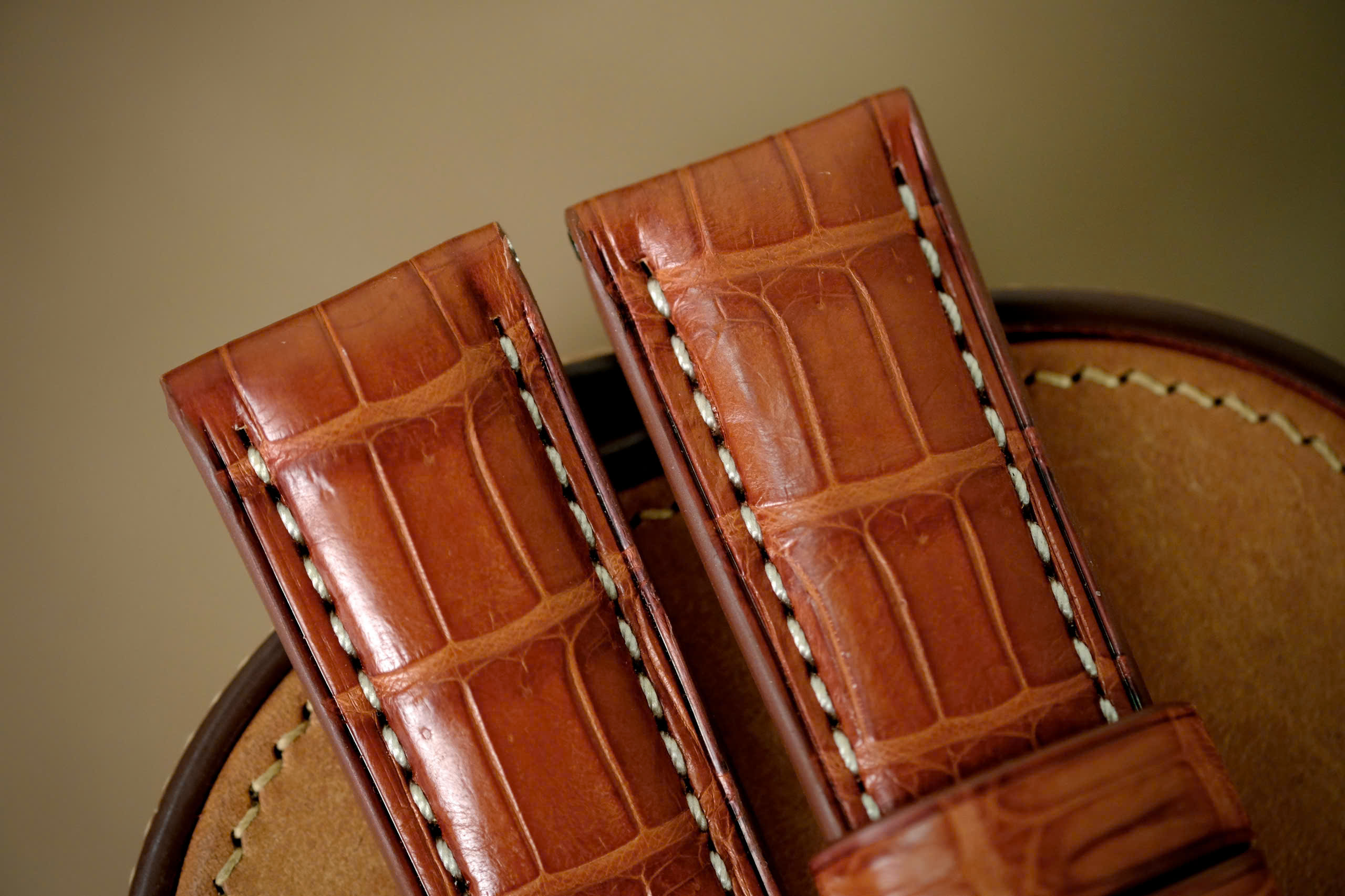 Handmade light brown strap for Panerai size 24 (or any size 27 26 24 22) - Image 3