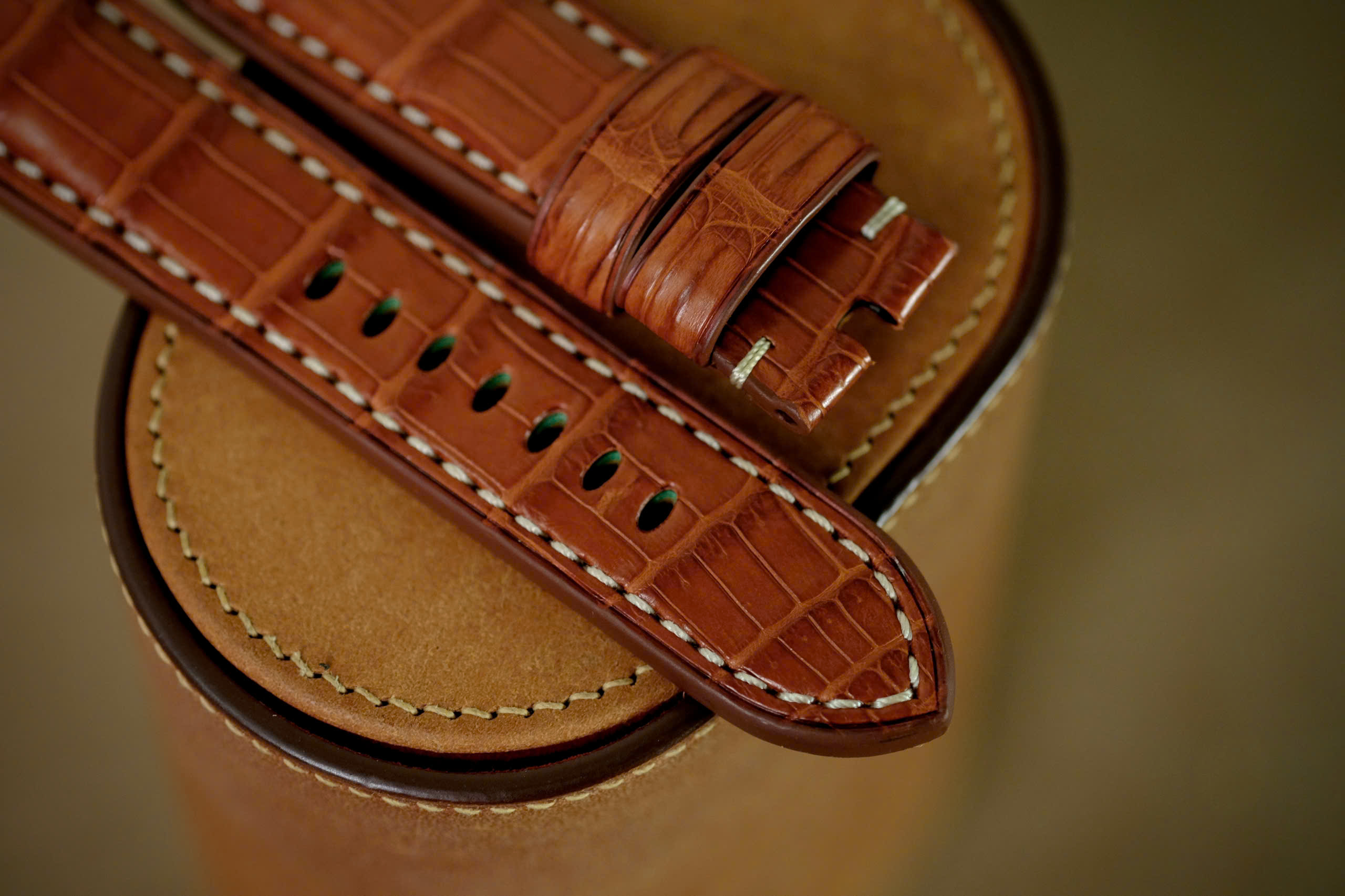 Handmade light brown strap for Panerai size 24 (or any size 27 26 24 22) - Image 4
