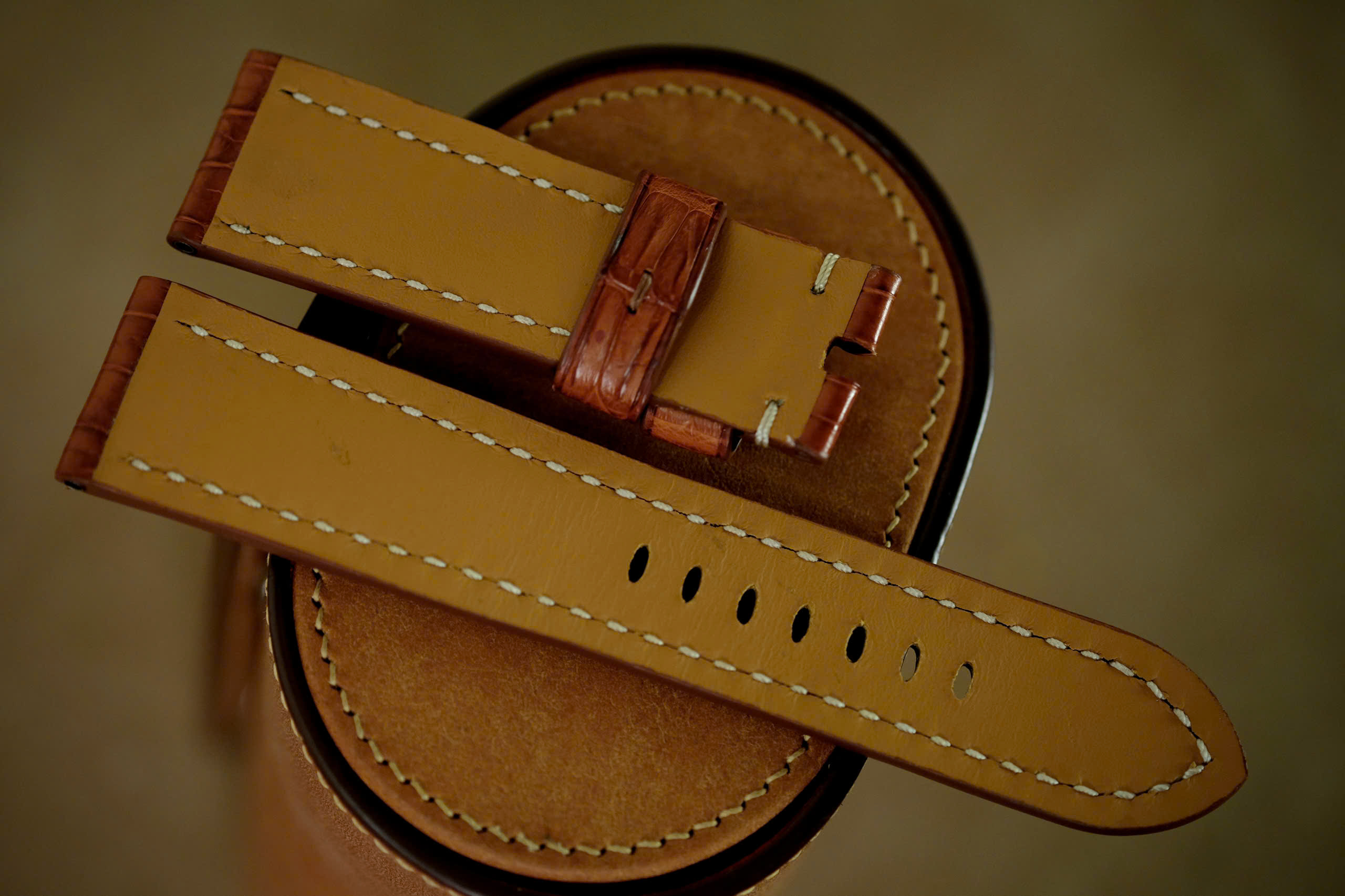 Handmade light brown strap for Panerai size 24 (or any size 27 26 24 22) - Image 6