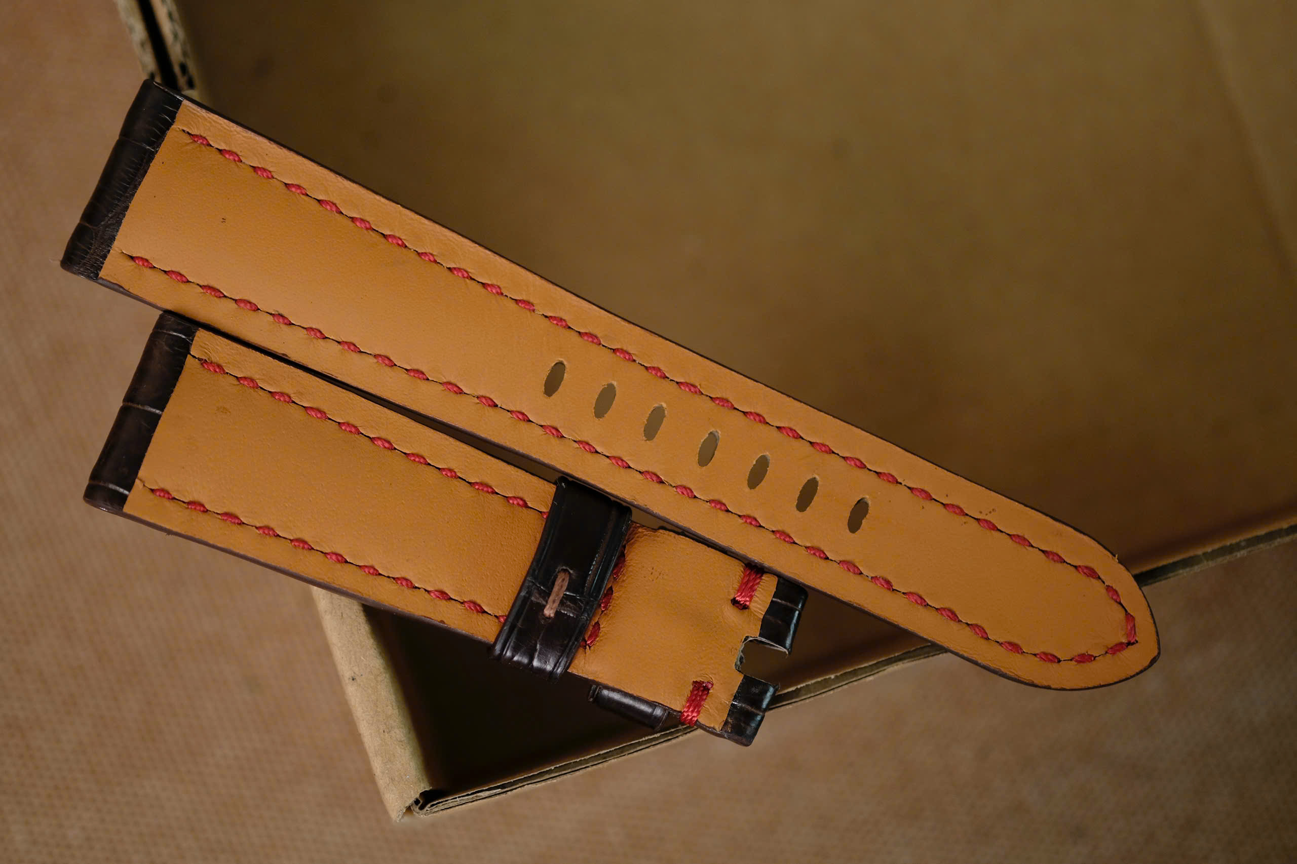 Handmade dark brown Crocodiles strap for Panerai - Image 6