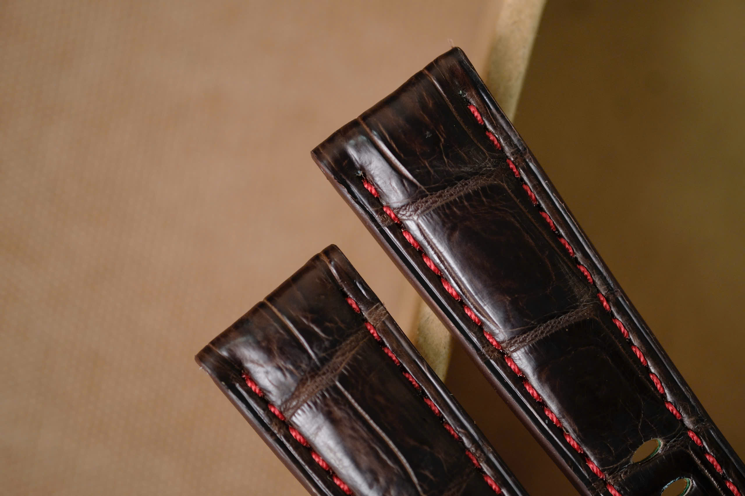 Handmade dark brown Crocodiles strap for Panerai - Image 4