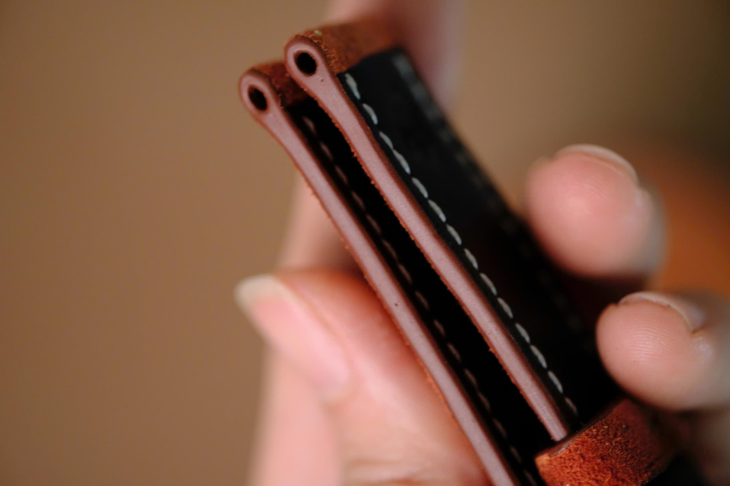 Handmade light brown suede strap for Panerai - Image 5