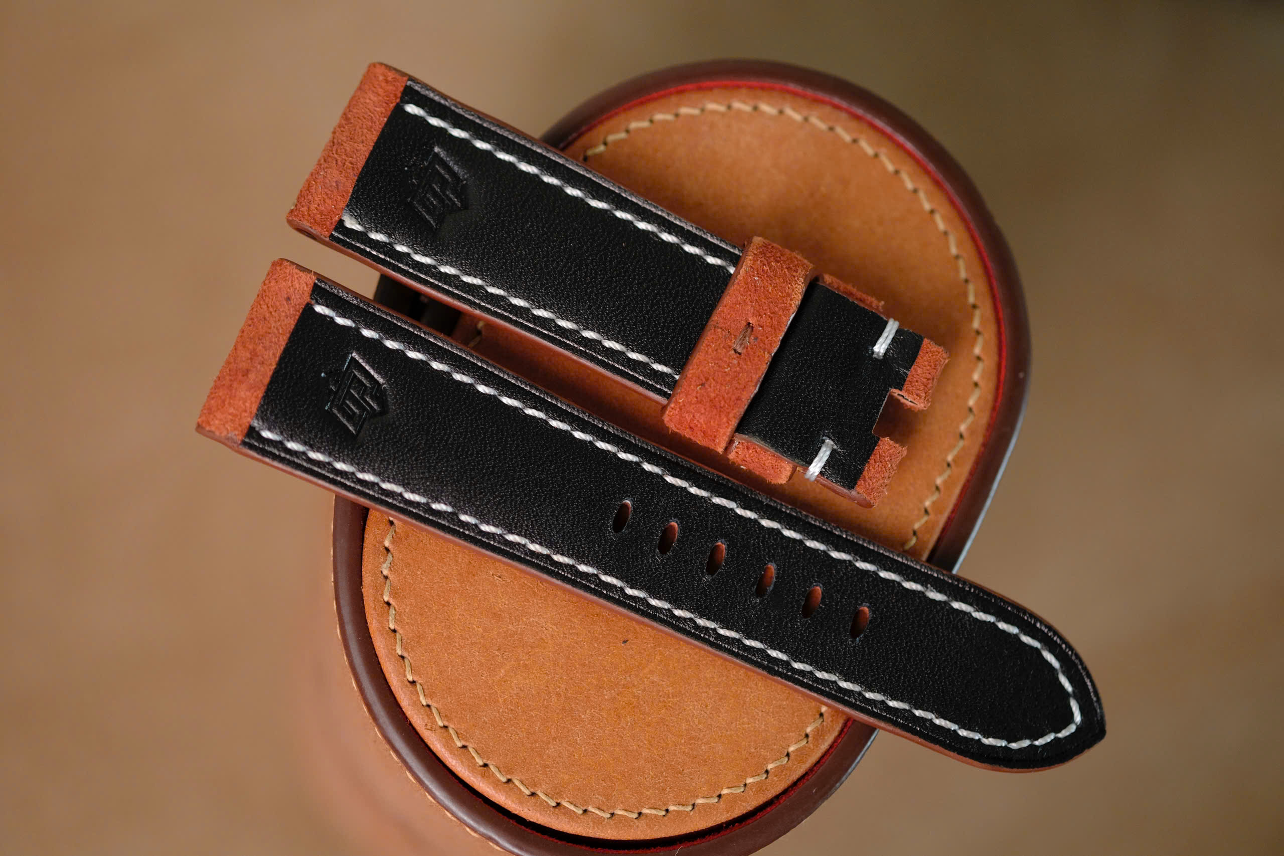 Handmade light brown suede strap for Panerai - Image 6