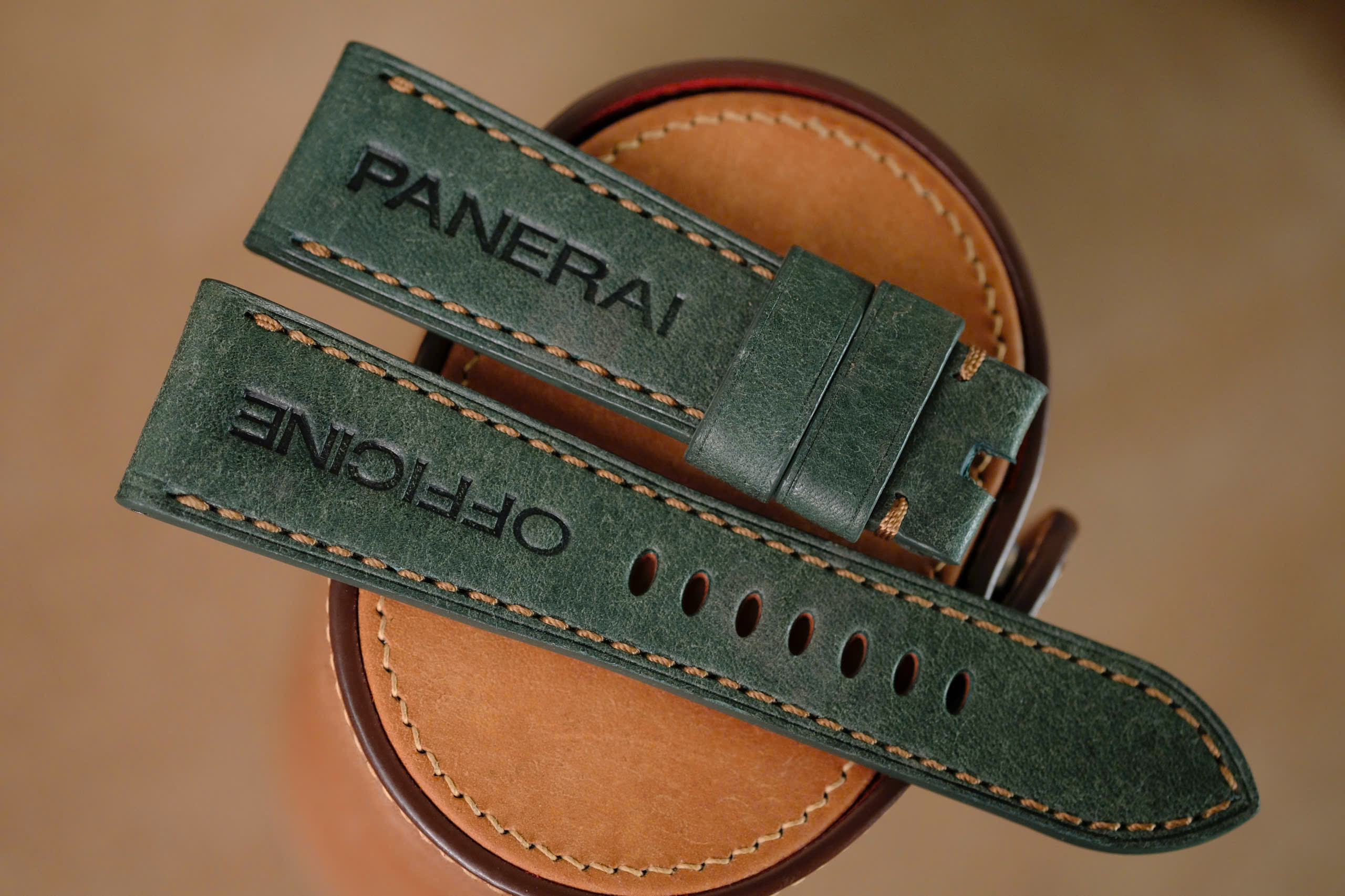 Handmade Panerai strap green color size 24-22 or any size