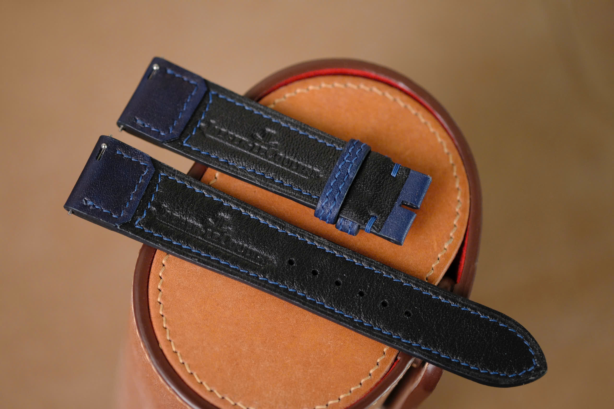 Handmade blue Buttero strap for JLC Jaeger Lecoultre - Image 6