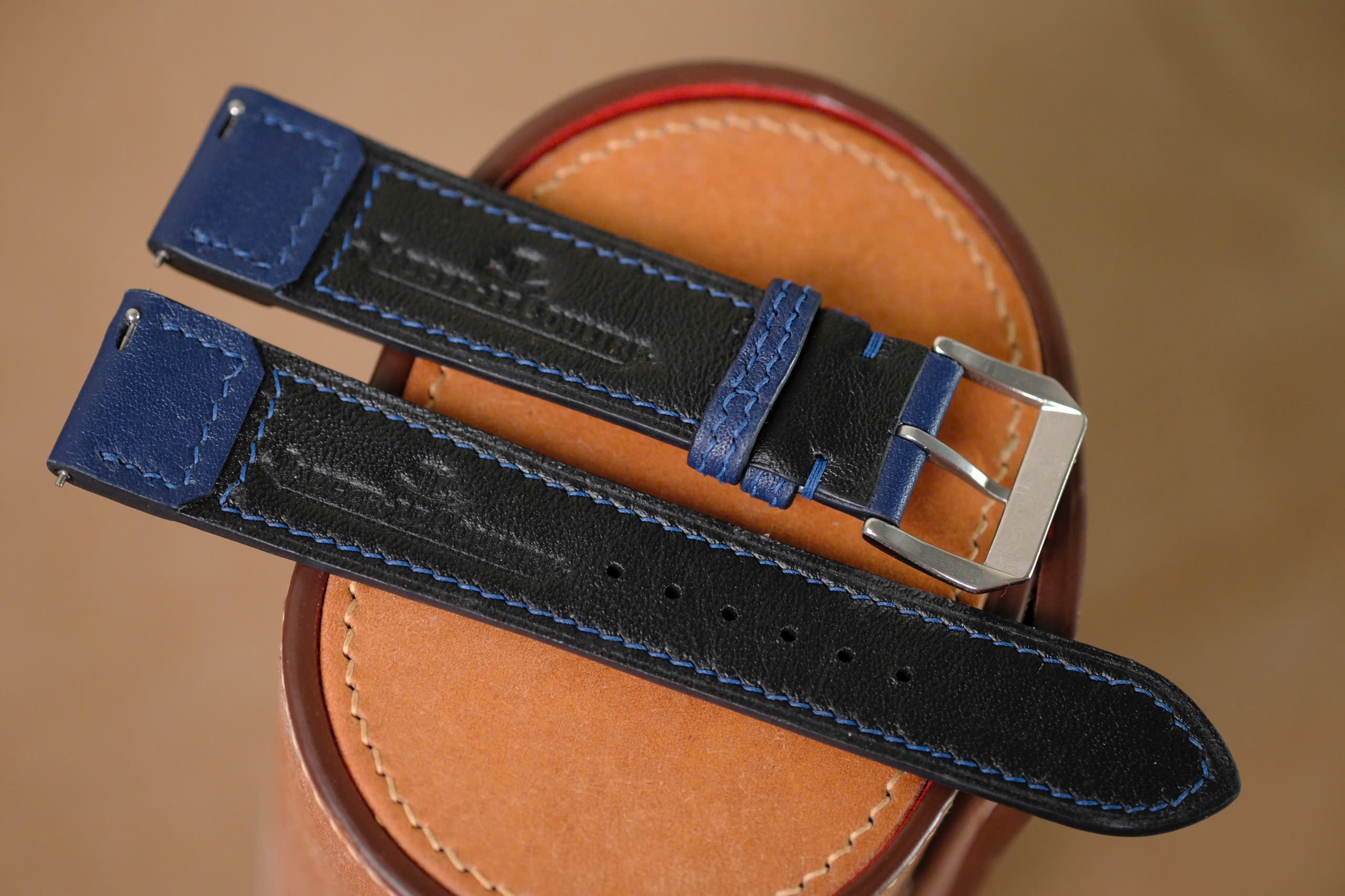 Handmade deny blue Buttero strap for JLC Jaeger Lecoultre - Image 6