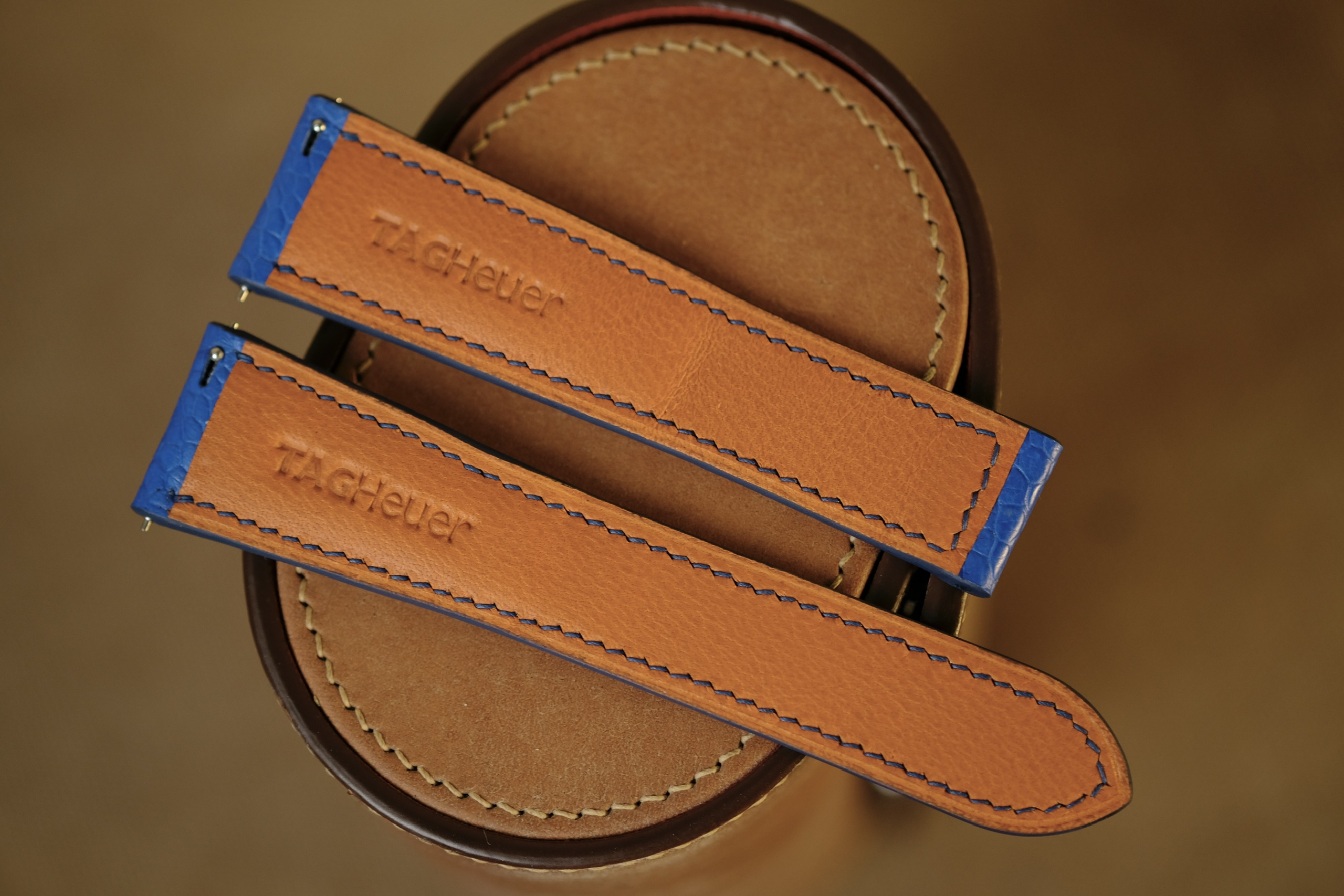 Handmade blue Ostrich strap for Tag Heuer - Image 6