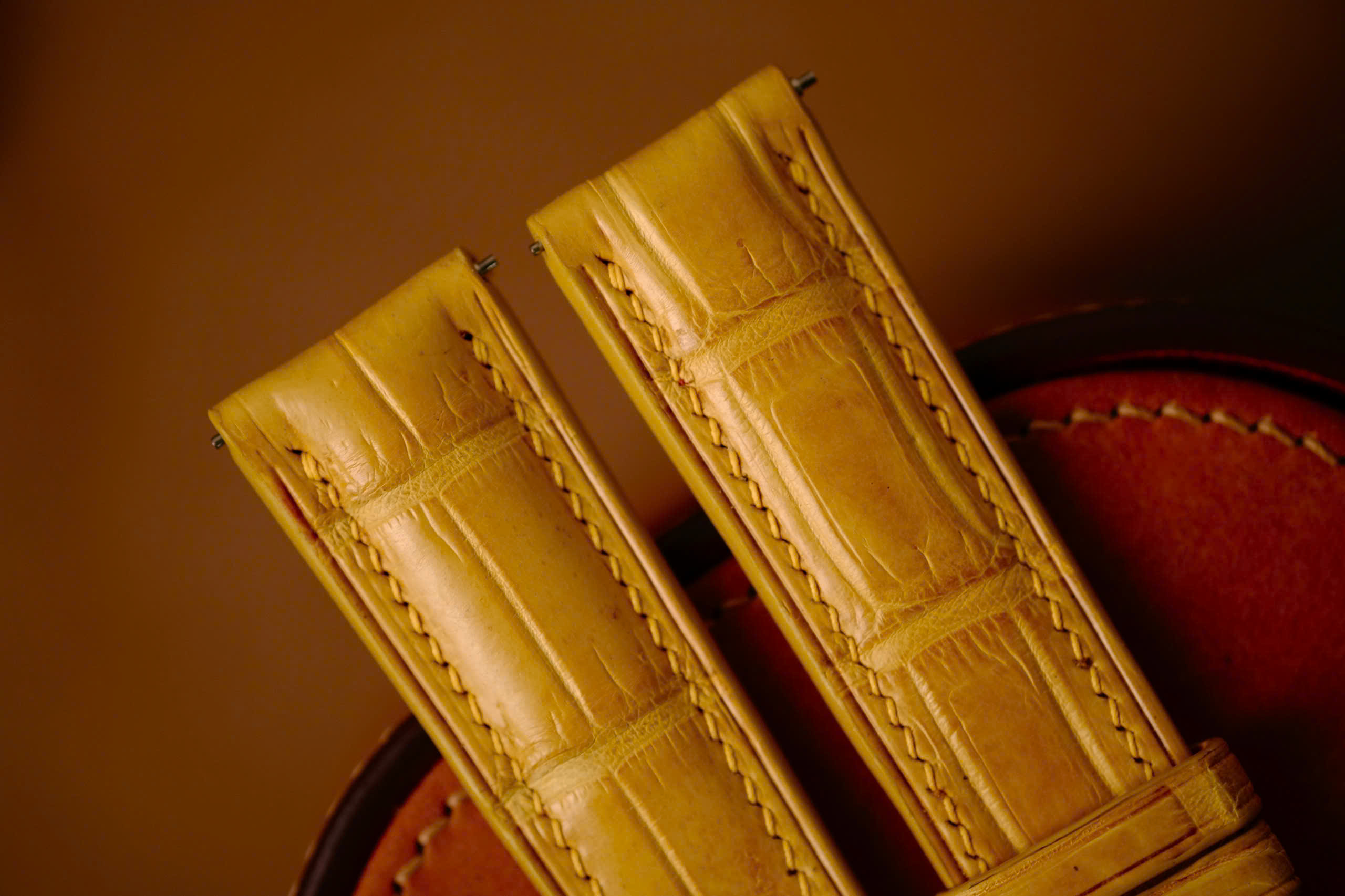 Handmade yellow strap for H Moser Cir - Image 3