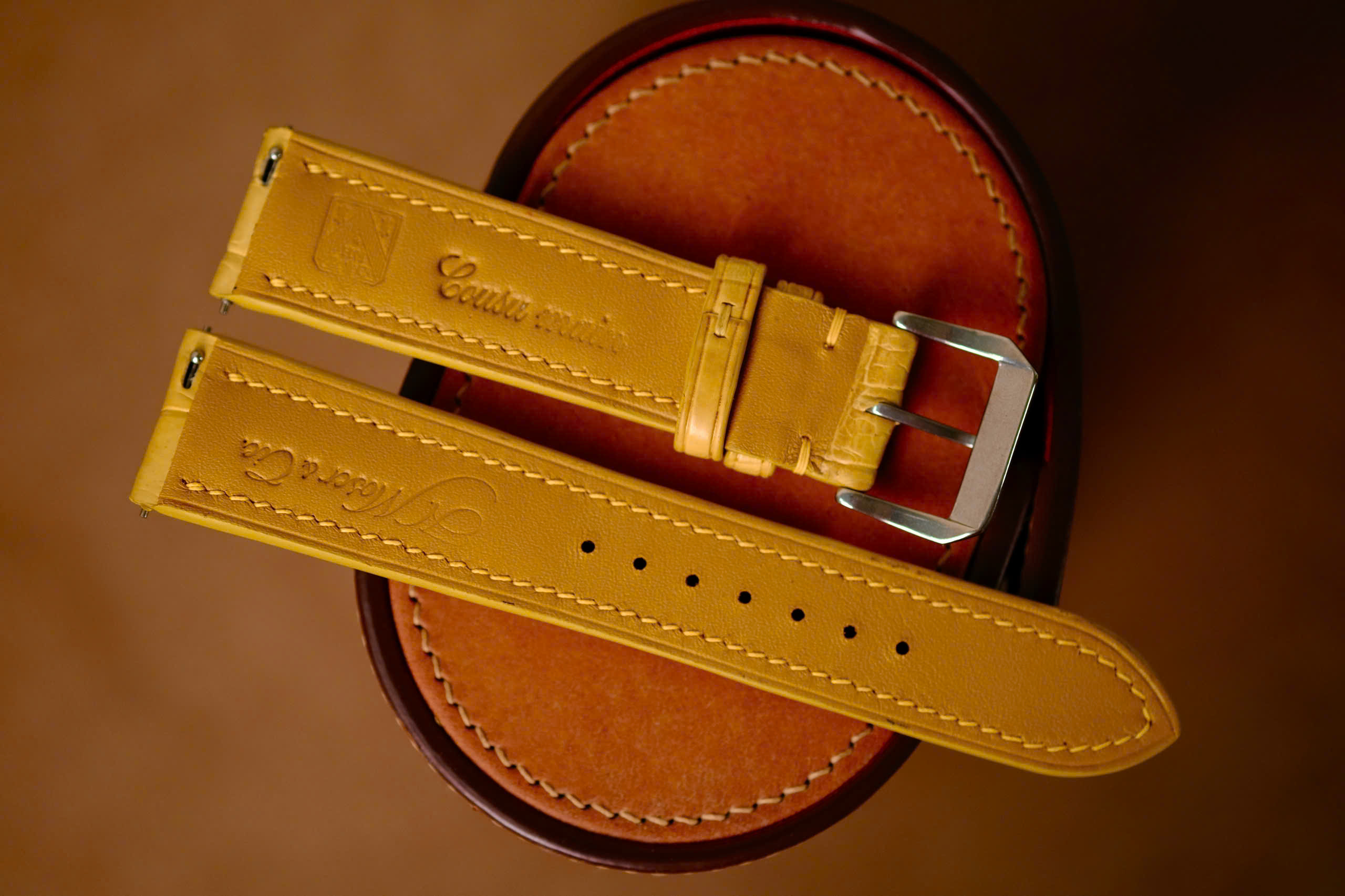 Handmade yellow strap for H Moser Cir - Image 6