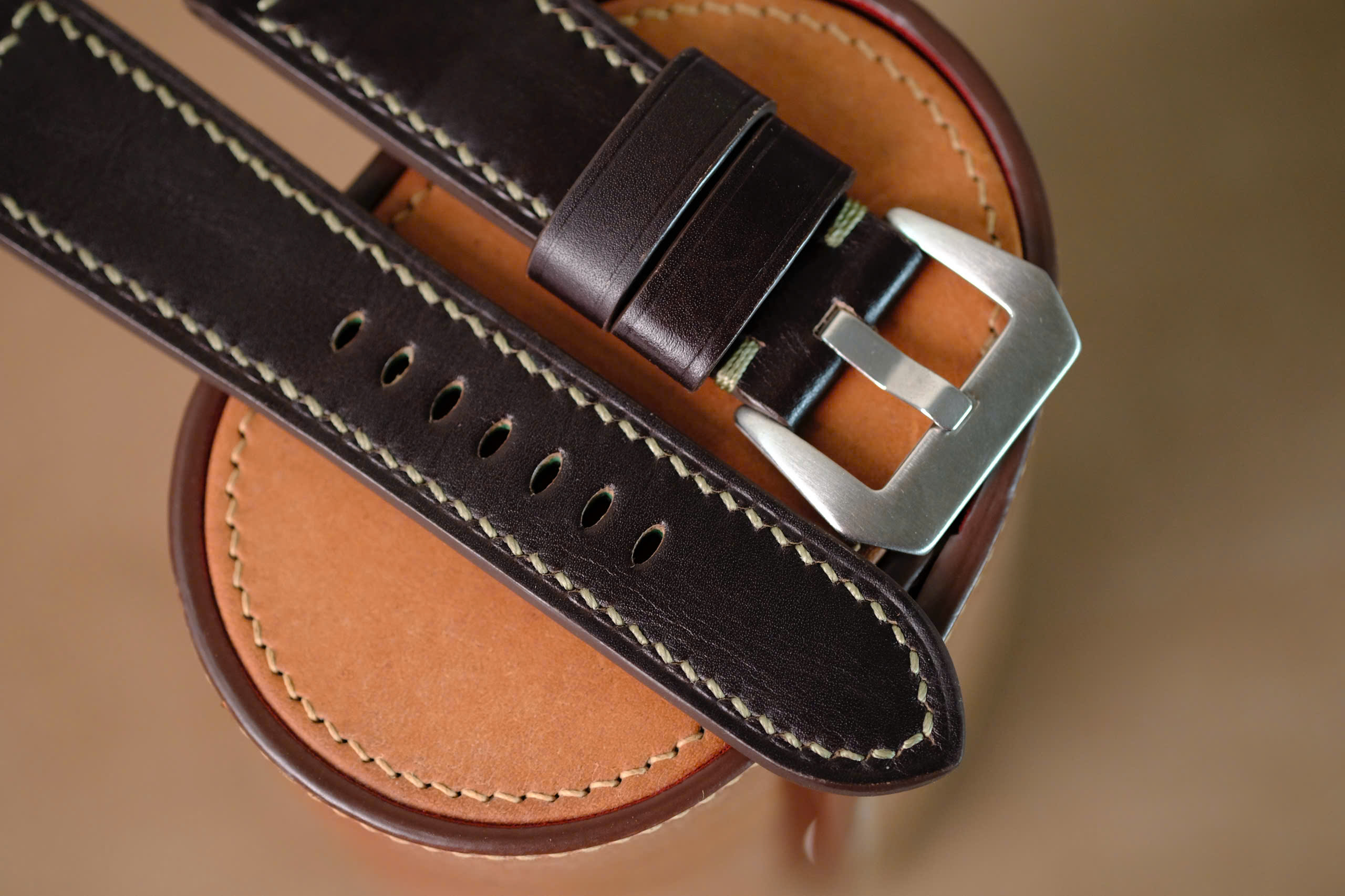 Handmade dark brown strap for Panerai - Image 3