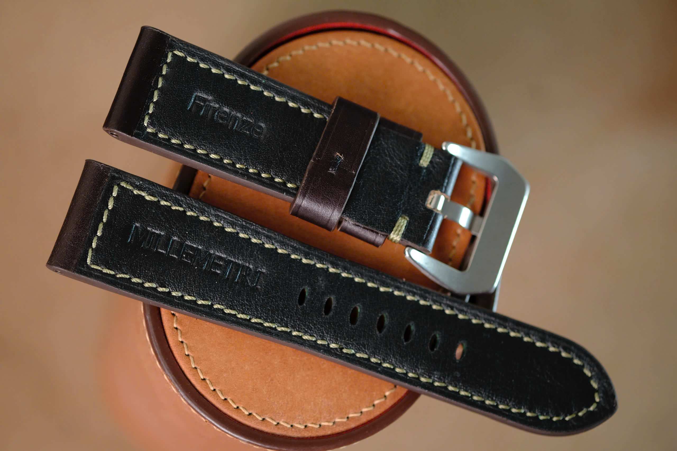 Handmade dark brown strap for Panerai - Image 6