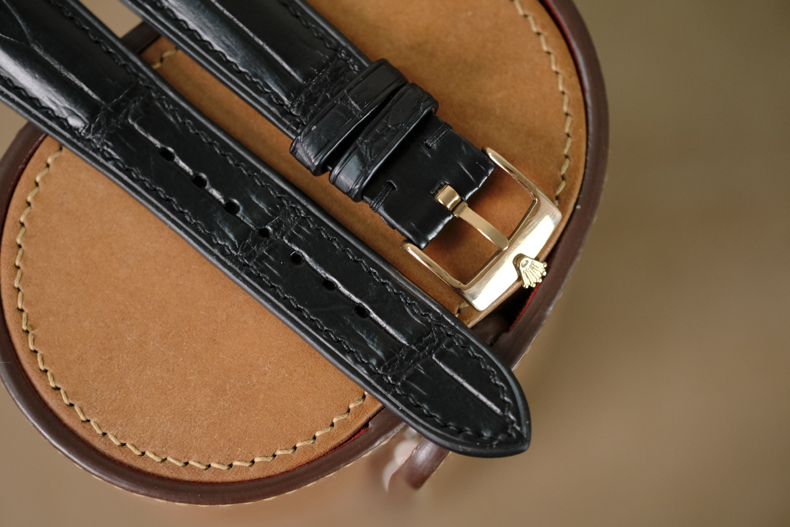 Handmade black strap for Rolex - Image 4