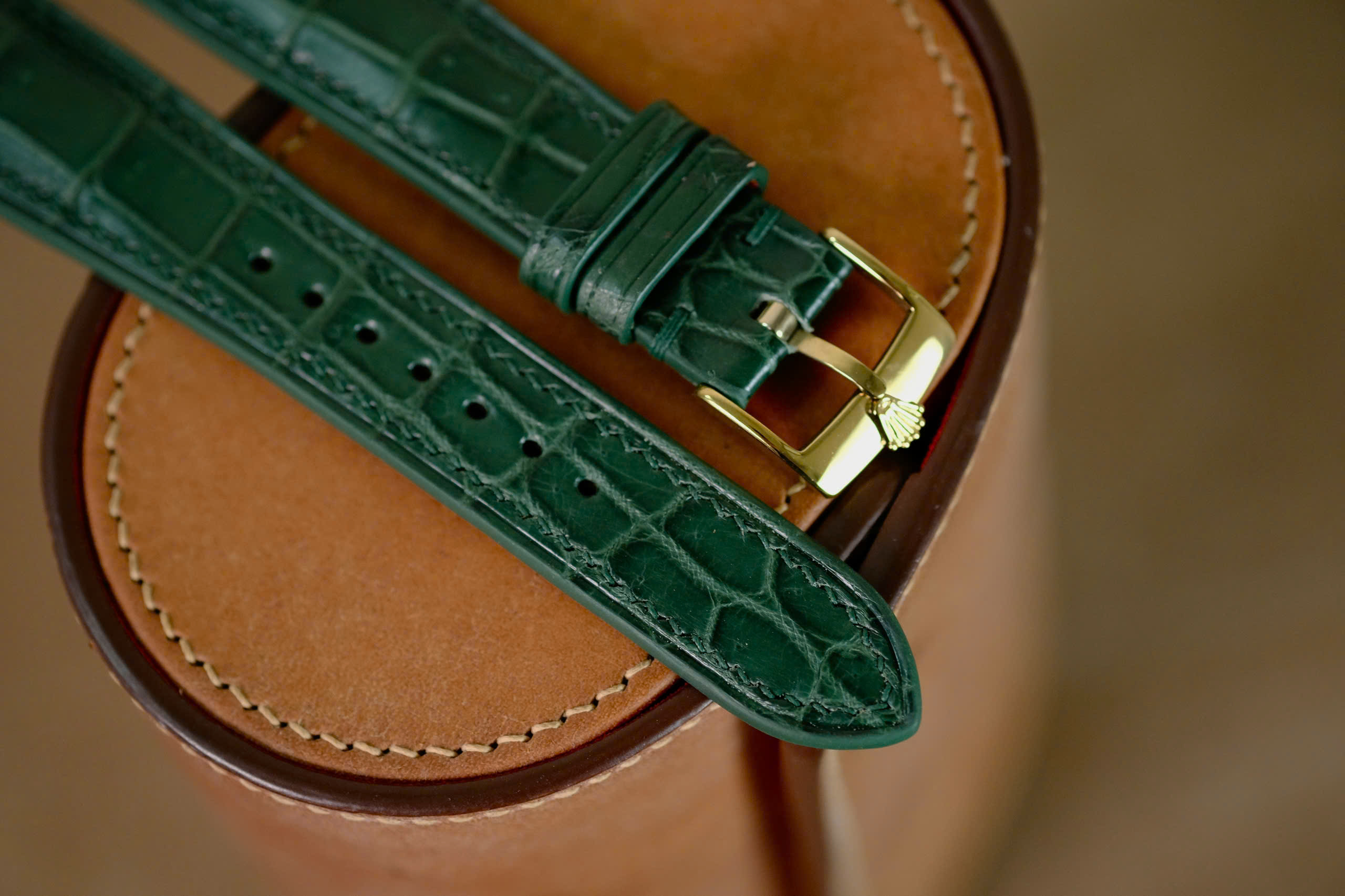 Handmade green strap for Rolex - Image 5