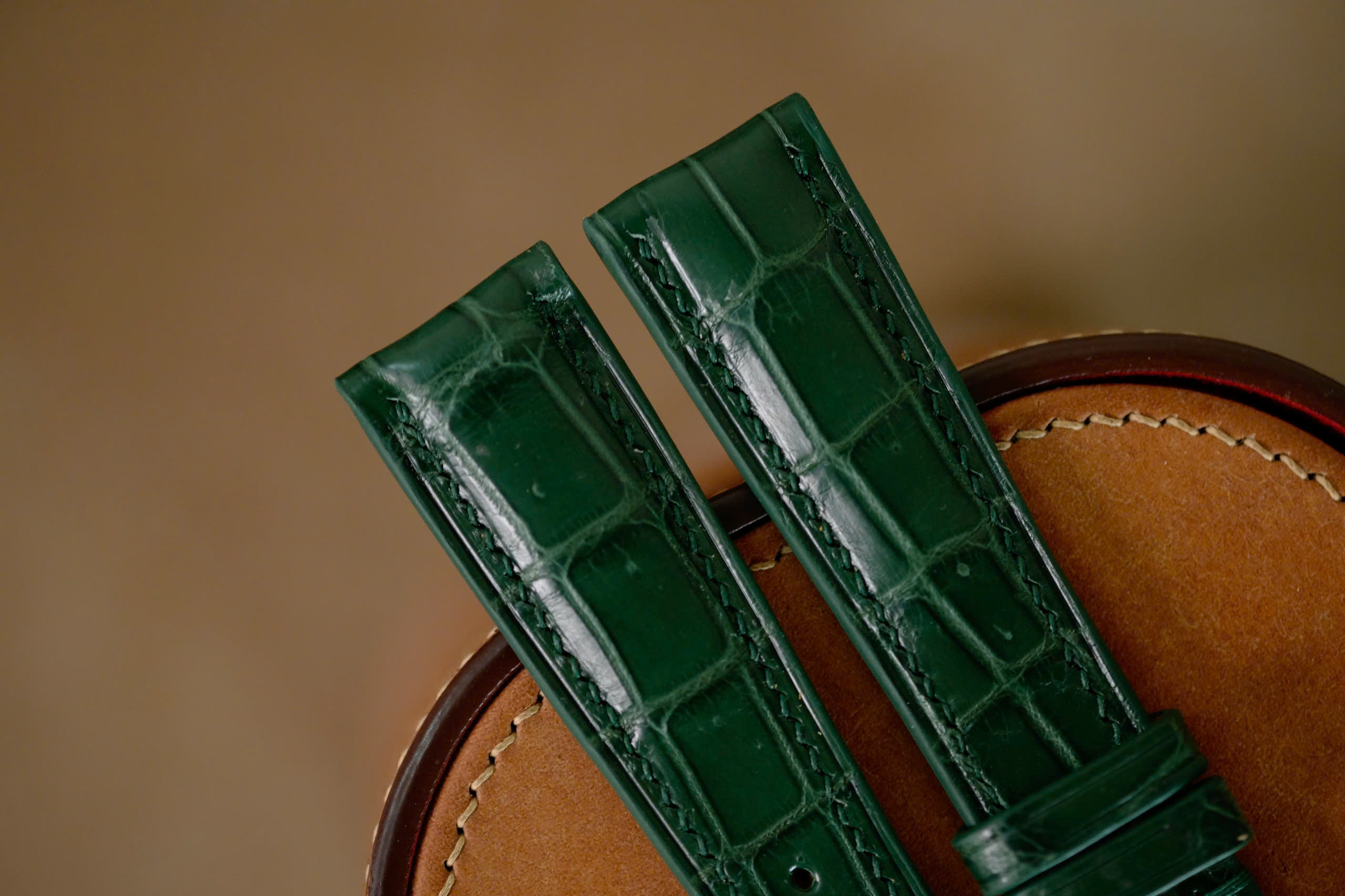 Handmade green strap for Rolex - Image 6