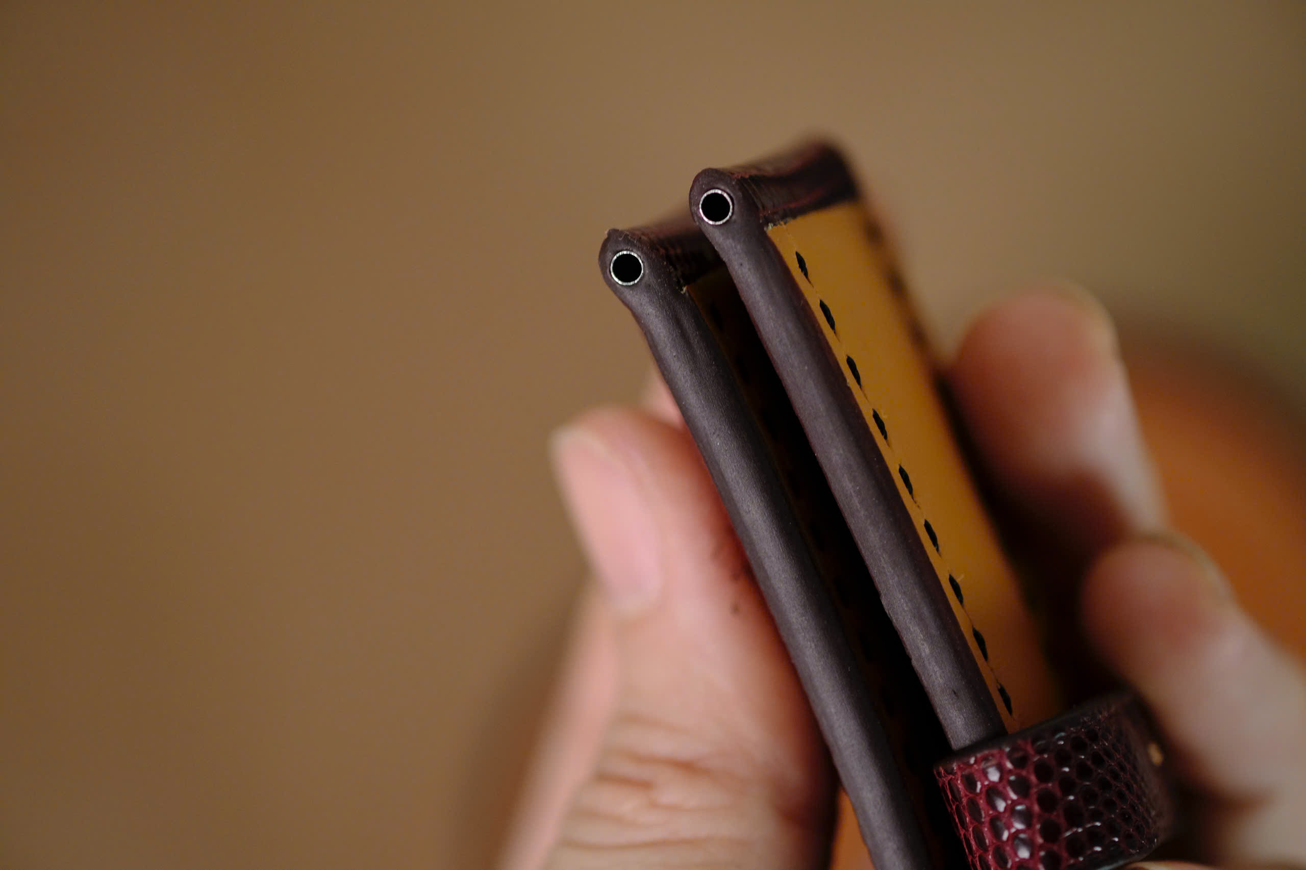 Handmade Lizard strap for Panerai red bordeaux color size 26 (can change size) - Image 5