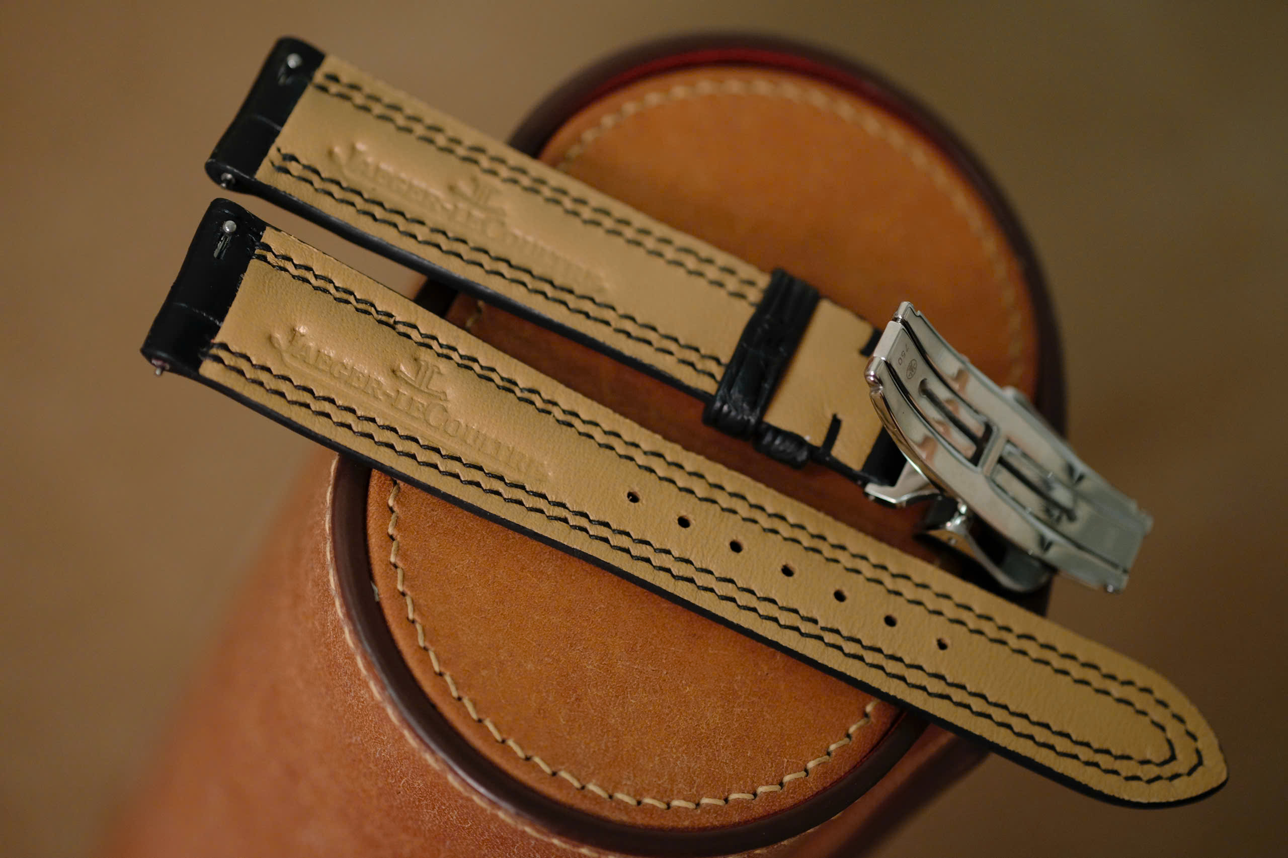 Handmade Black Crocodiles strap for JLC Jaeger Lecoultre with clasp - Image 5