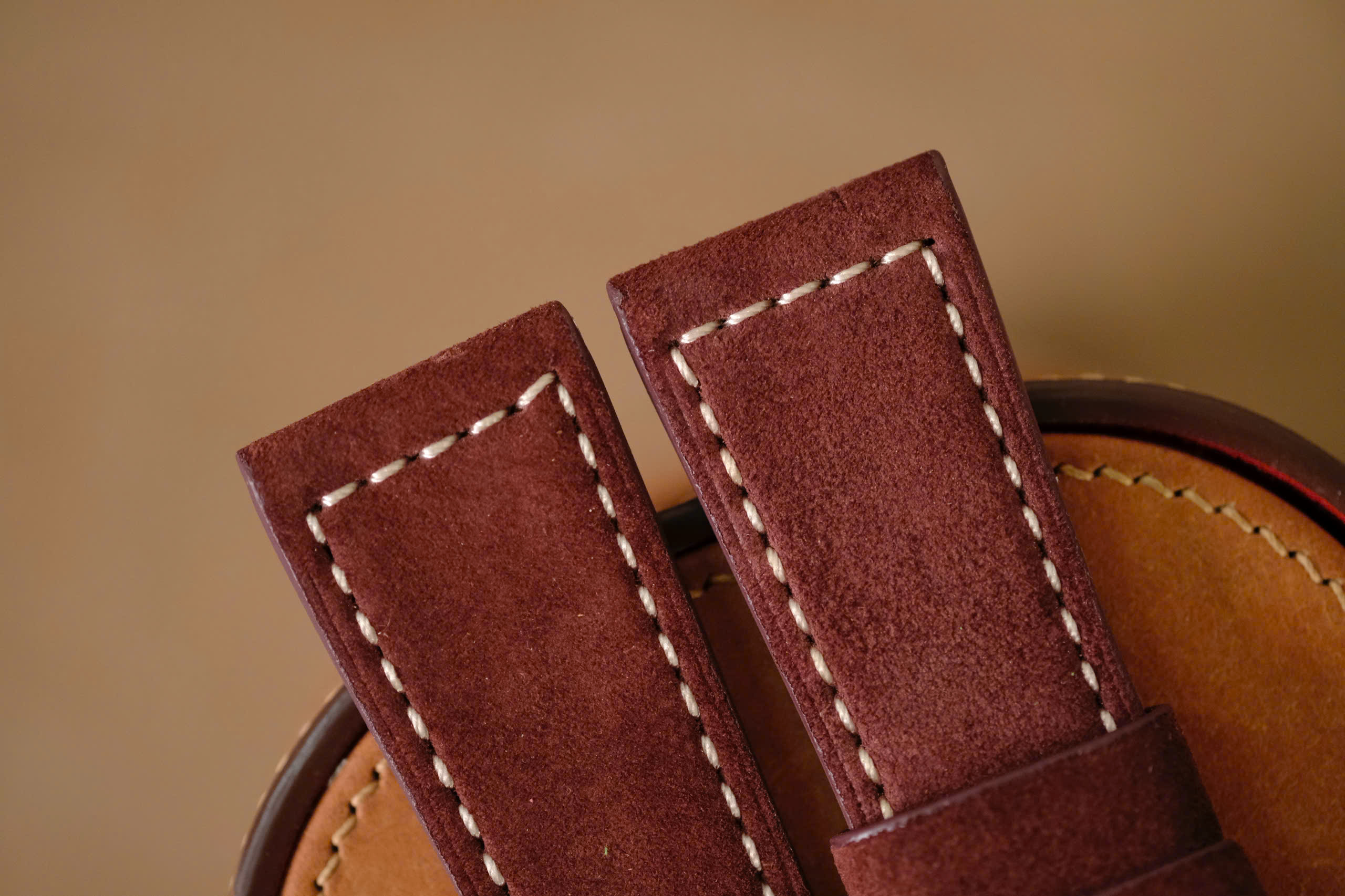 Handmade bordeaux Suede strap for Panerai - Image 3