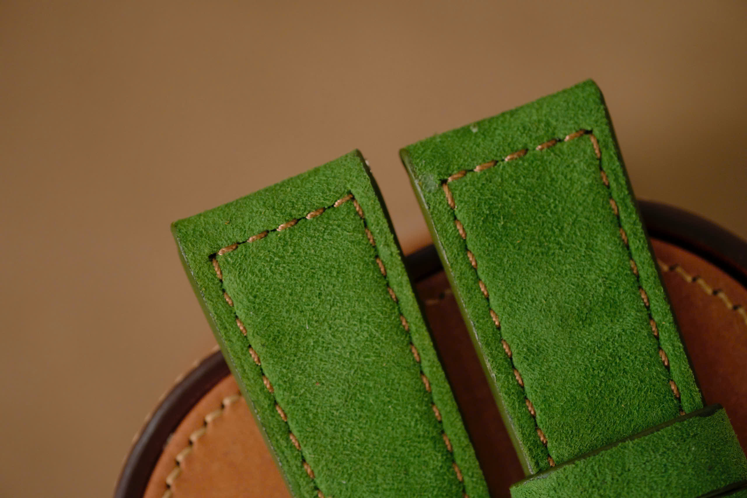 Handmade green Suede strap for Panerai - Image 3