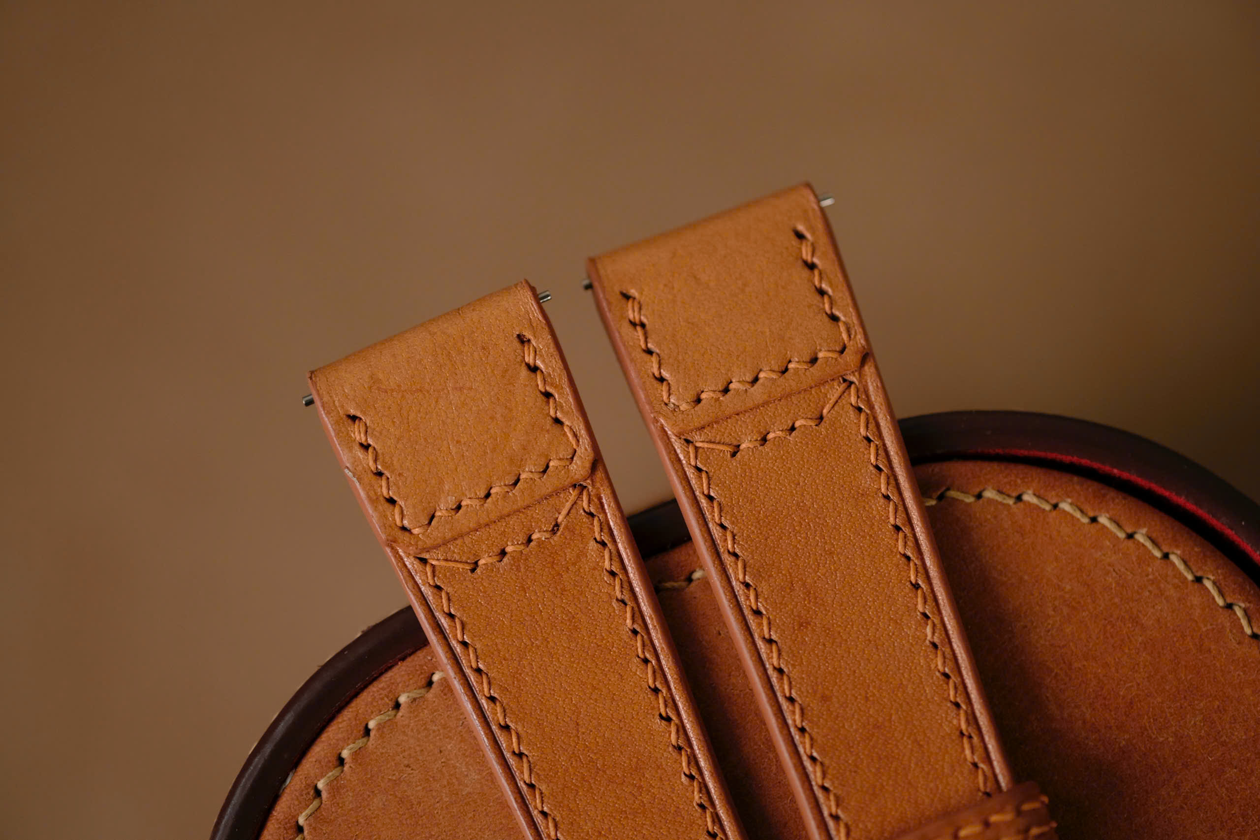 Handmade light brown Buttero strap for JLC Jaeger Lecoultre - Image 3