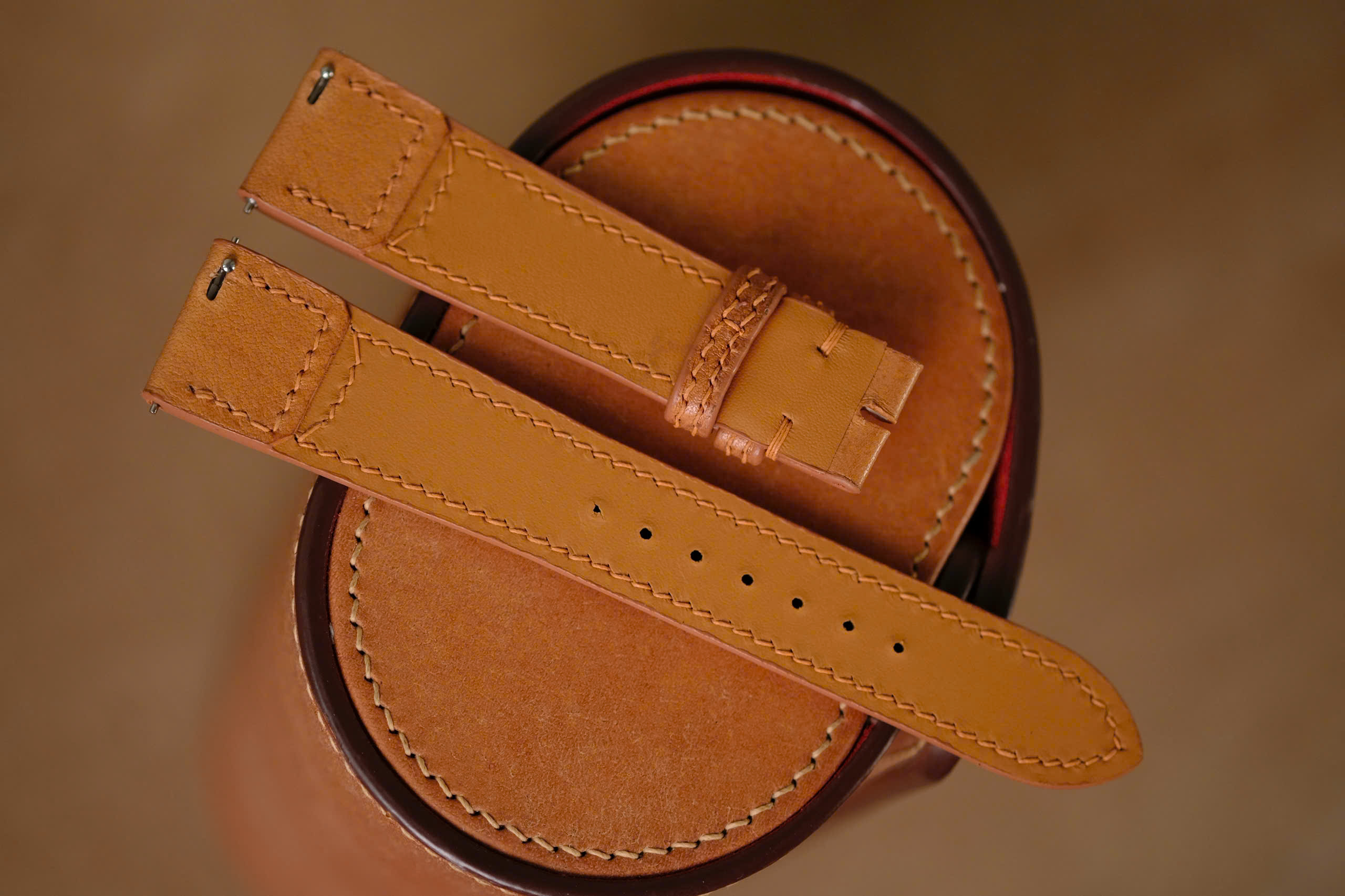 Handmade light brown Buttero strap for JLC Jaeger Lecoultre - Image 6