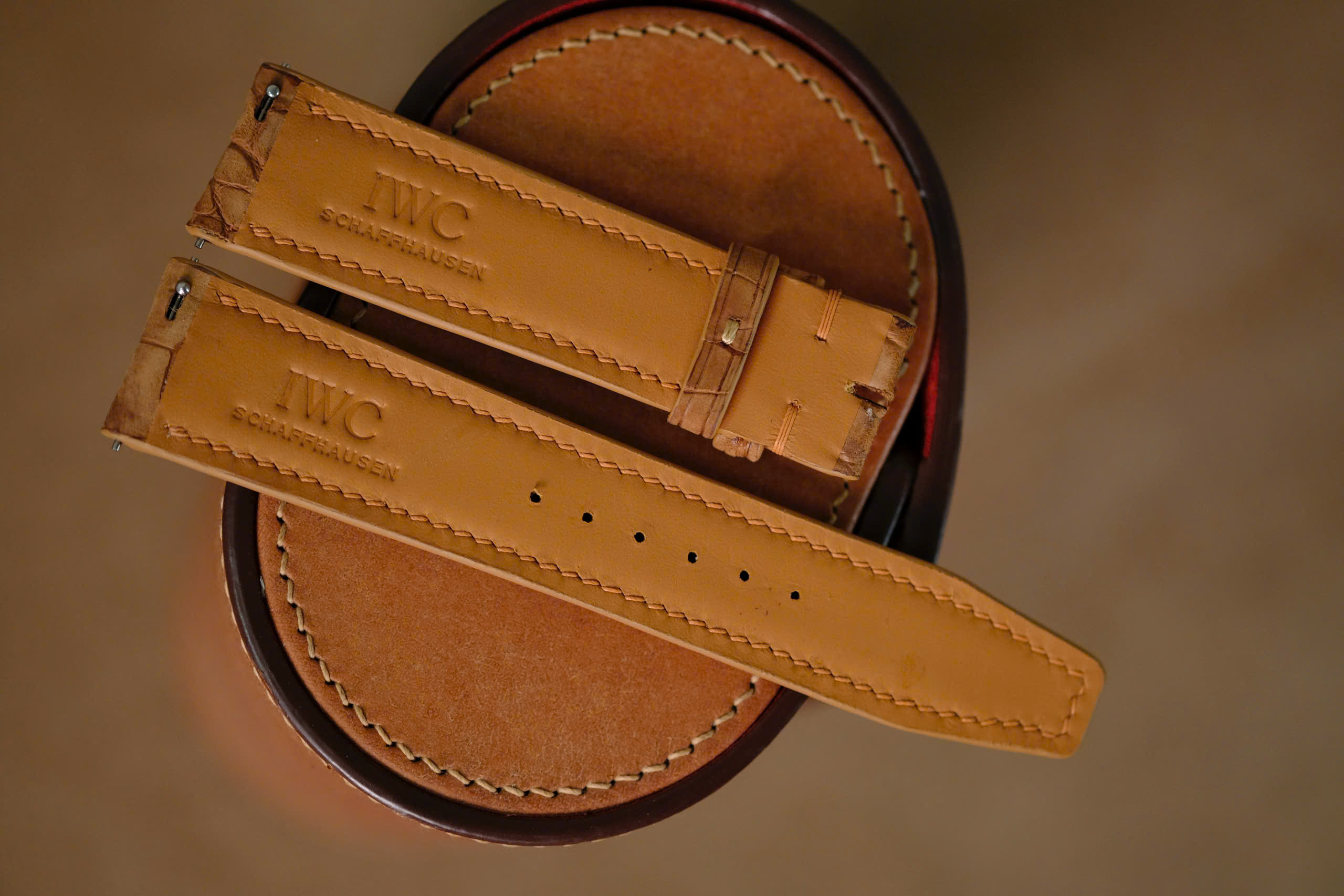 Handmade brown nubuck strap for IWC - Image 6