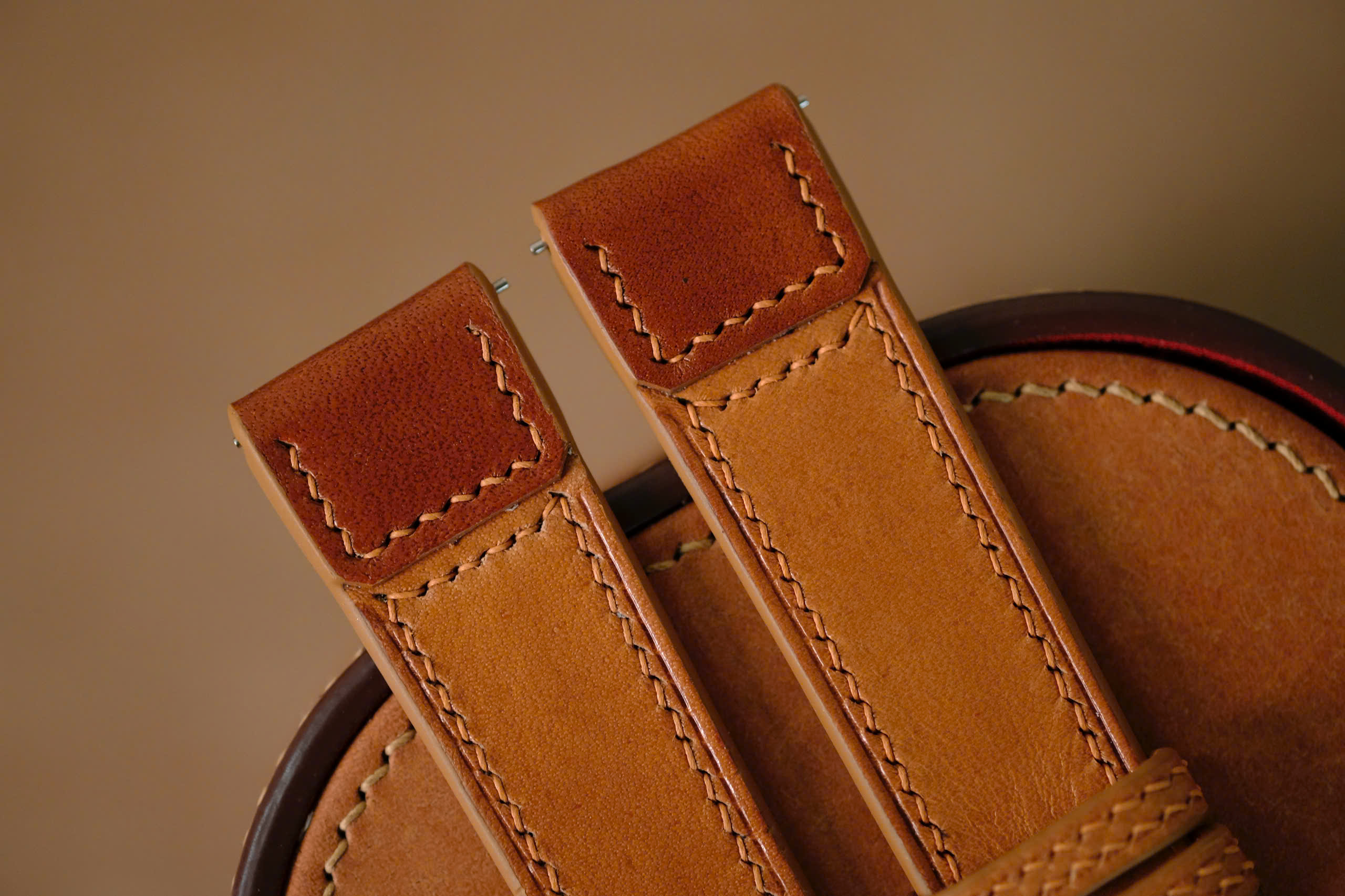 Handmade brown Buttero strap for JLC Jaeger Lecoultre