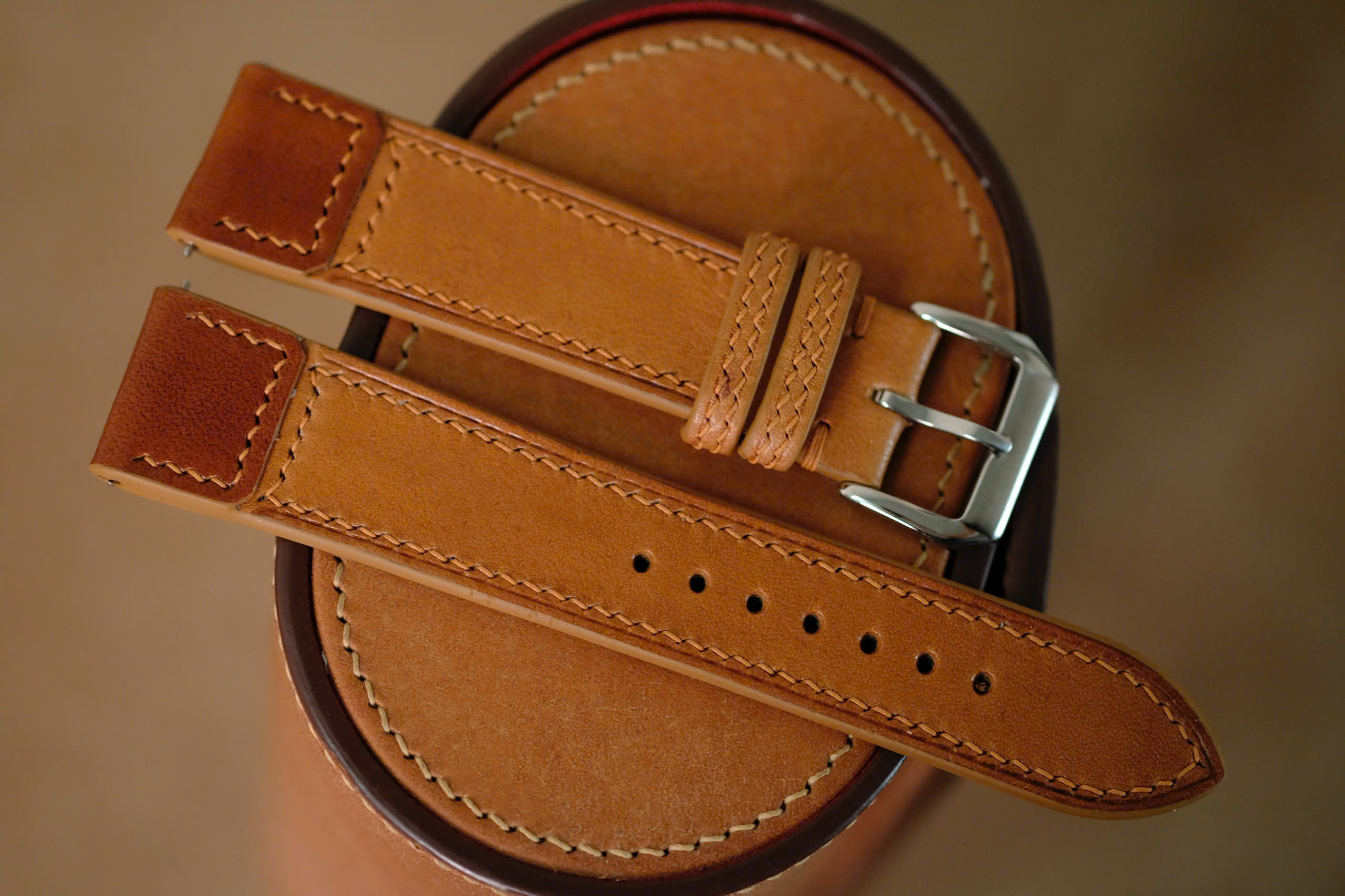 Handmade brown Buttero strap for JLC Jaeger Lecoultre - Image 3