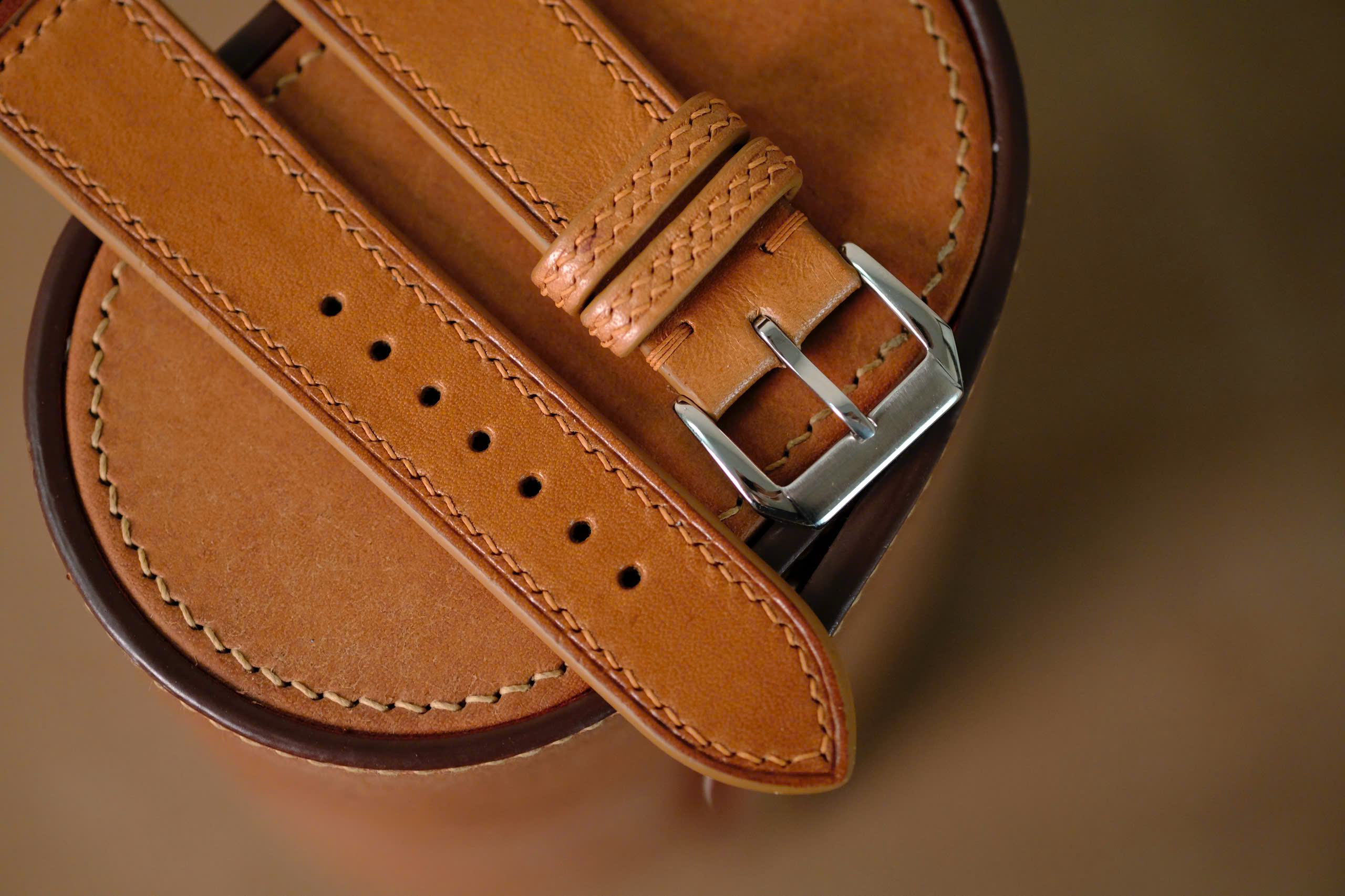 Handmade brown Buttero strap for JLC Jaeger Lecoultre - Image 4