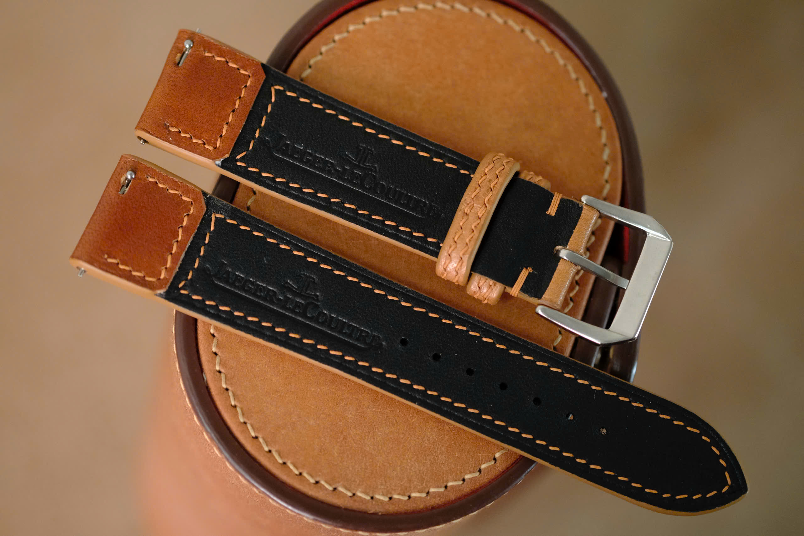 Handmade brown Buttero strap for JLC Jaeger Lecoultre - Image 6