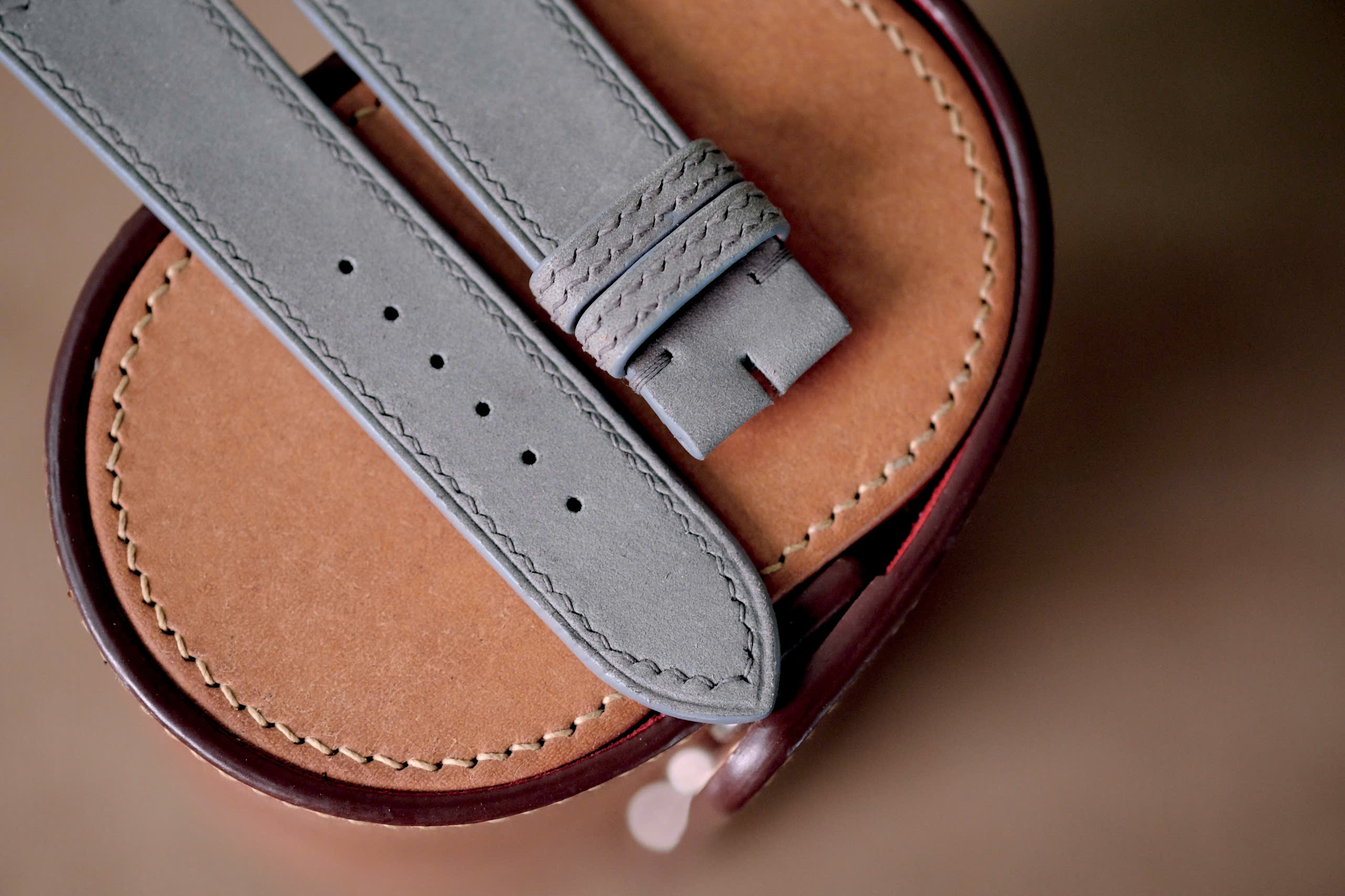 Handmade gray Suede strap for JLC Jaeger Lecoultre - Image 4