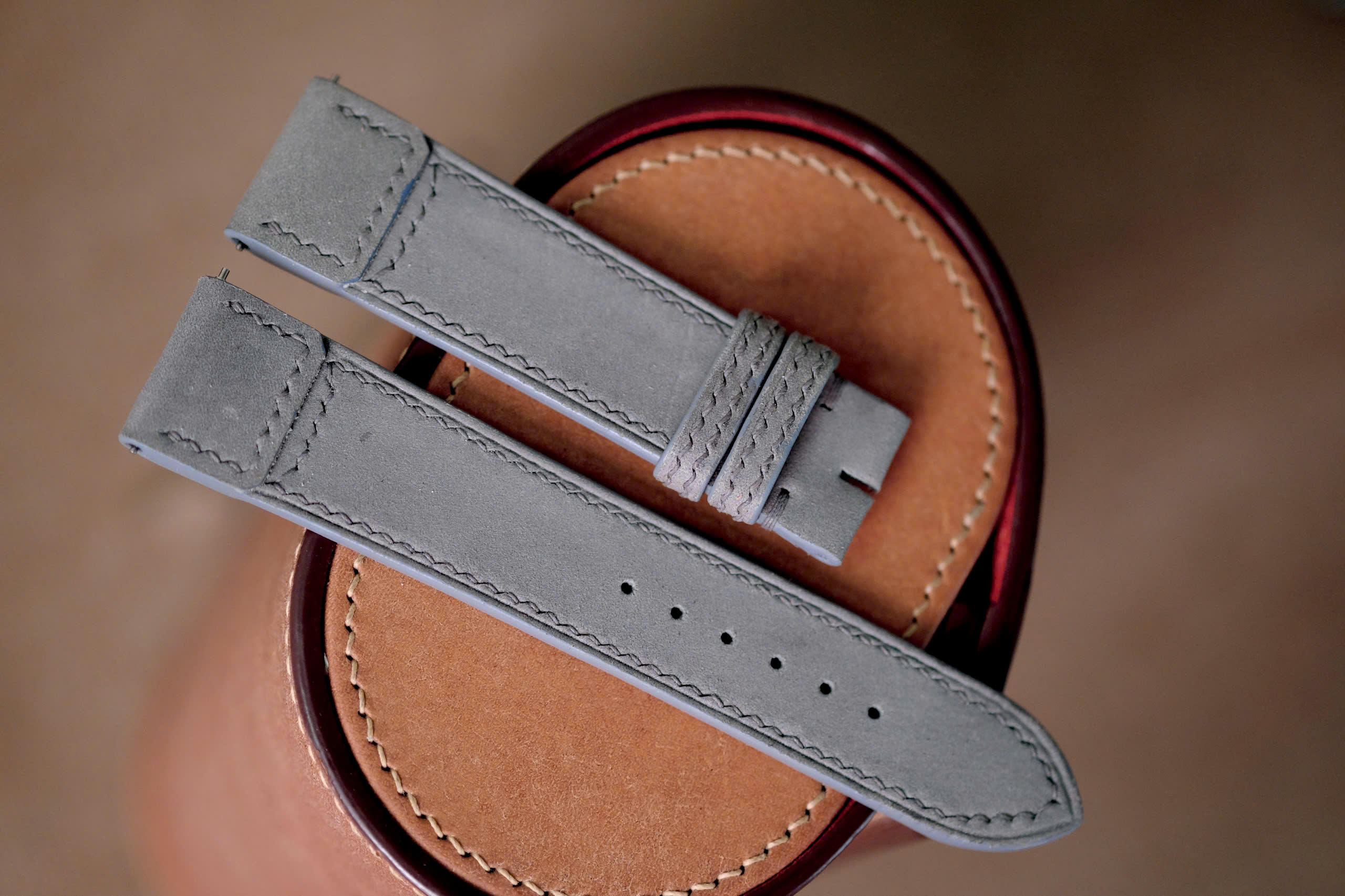 Handmade gray Suede strap for JLC Jaeger Lecoultre - Image 2