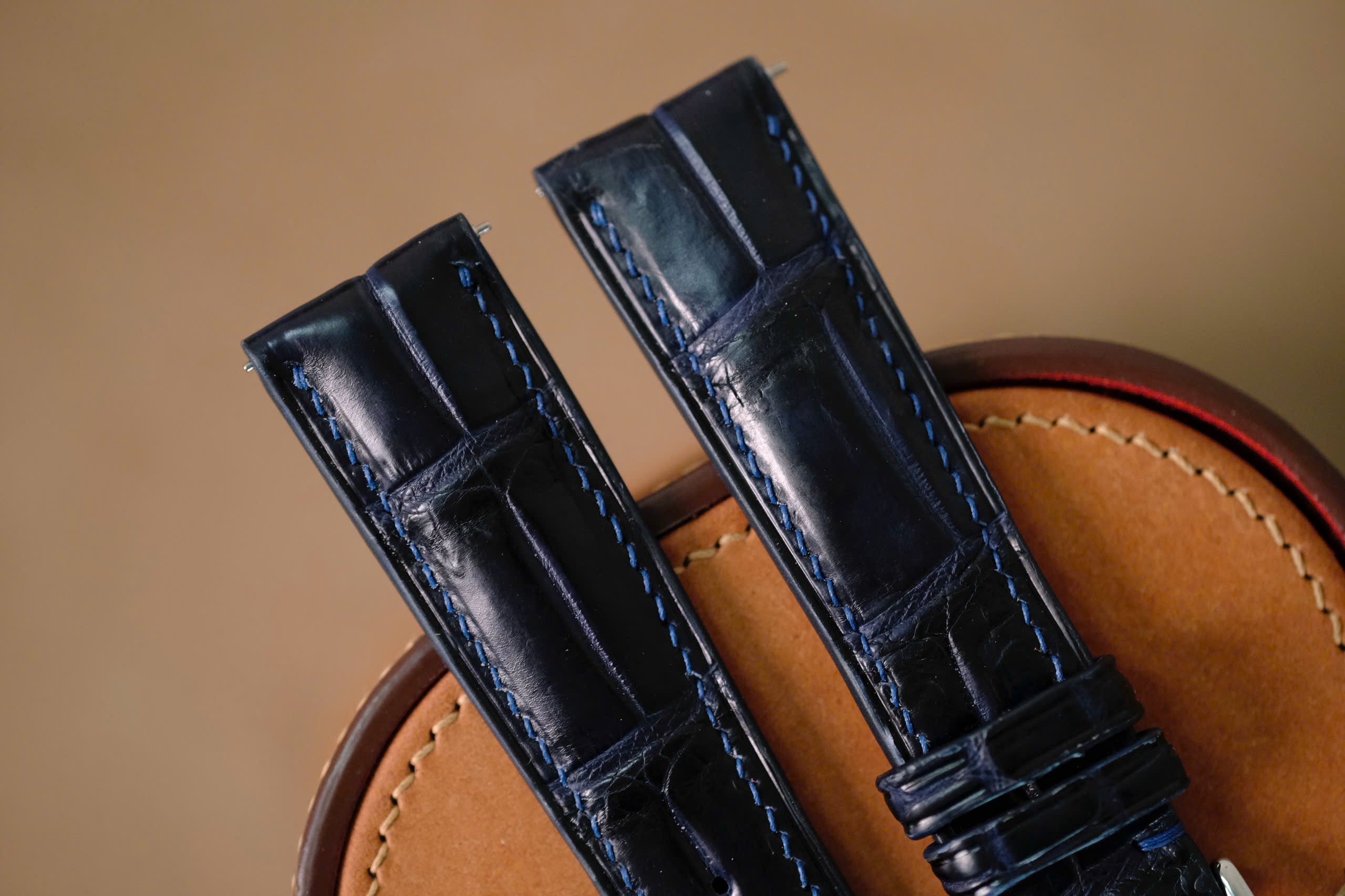 Handmade navy blue strap for Zenith - Image 3