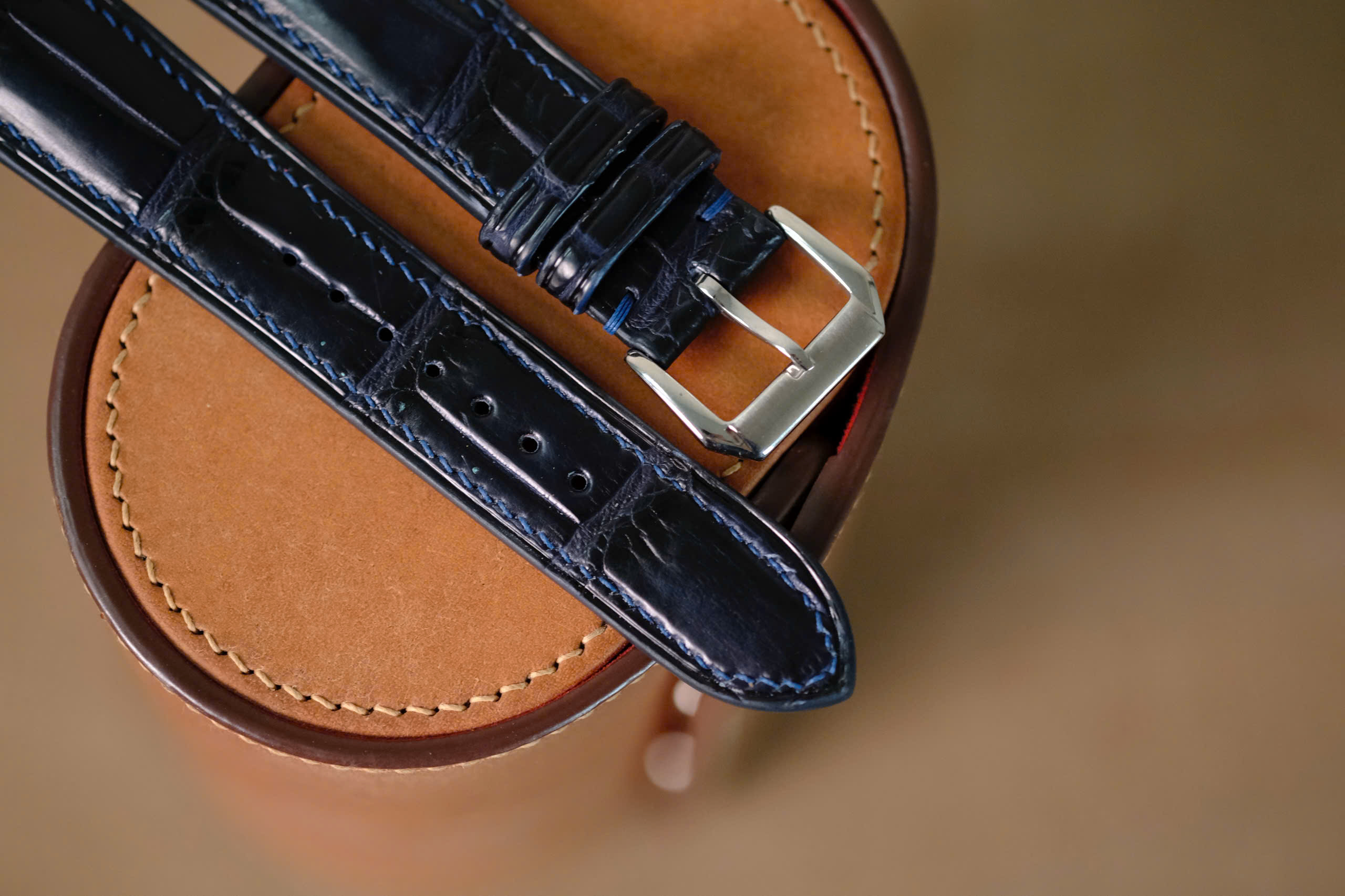 Handmade navy blue strap for Zenith - Image 4
