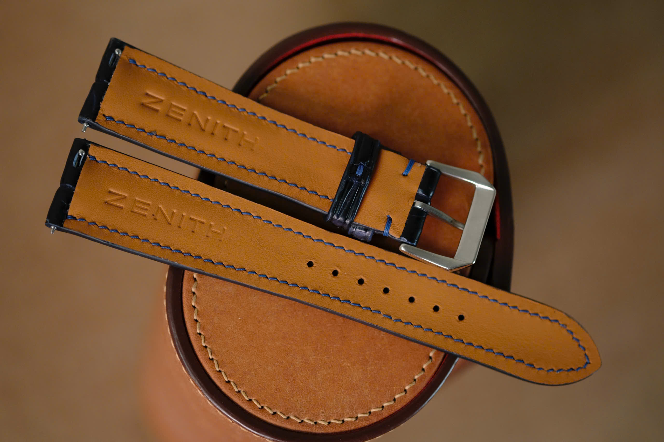 Handmade navy blue strap for Zenith - Image 6