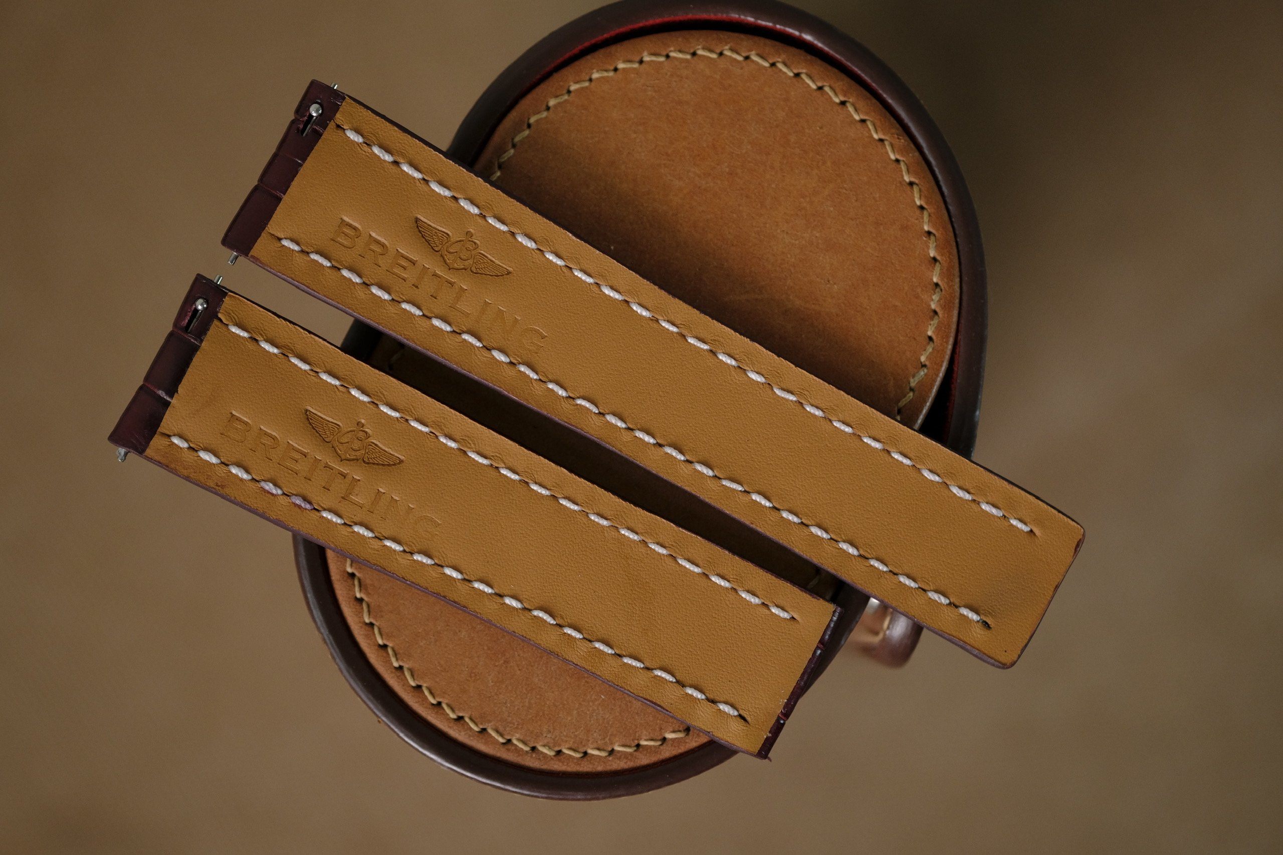 Handmade red bordeaux strap for Breitling for deployant - Image 6