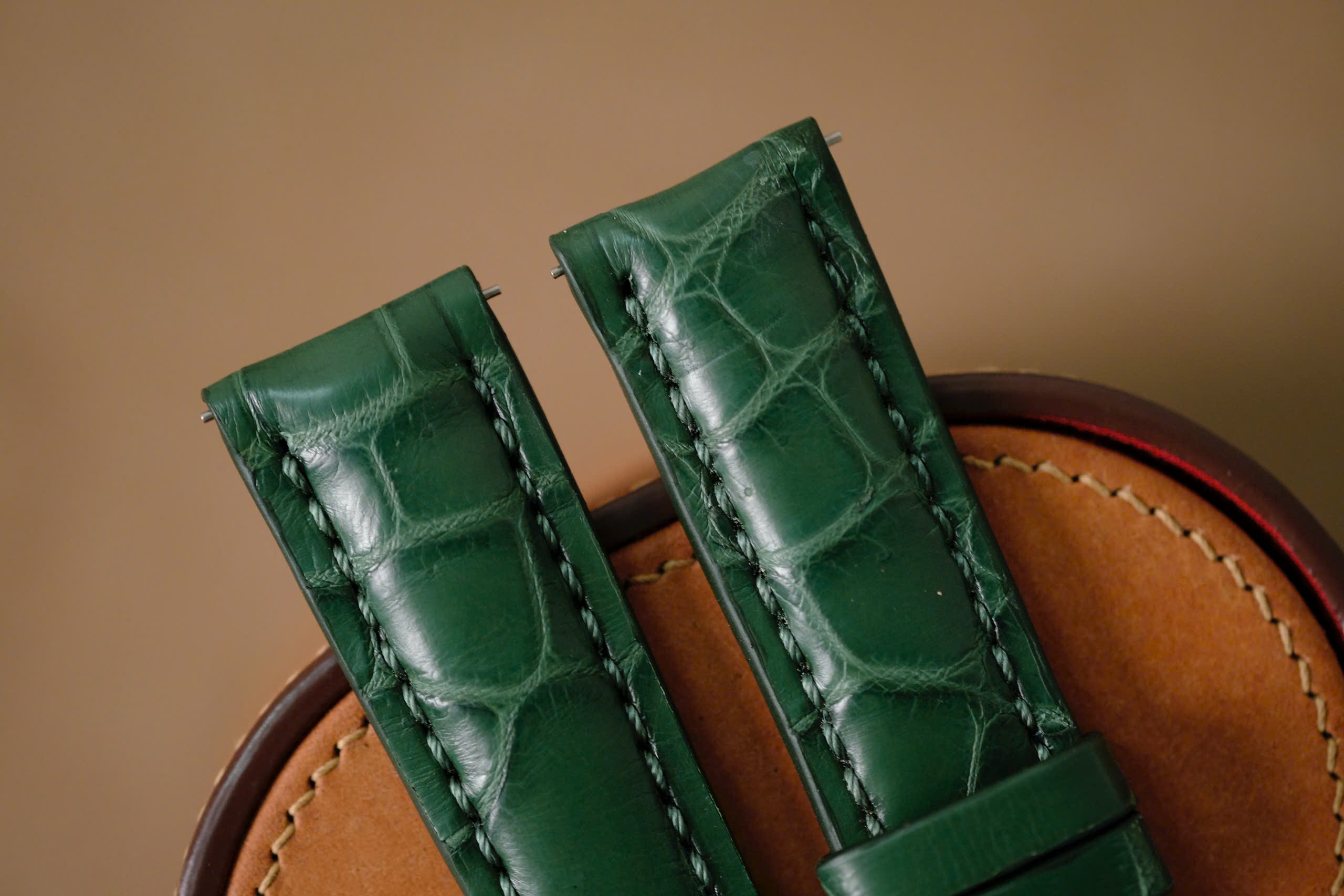 Handmade green strap for Breitling - Image 3