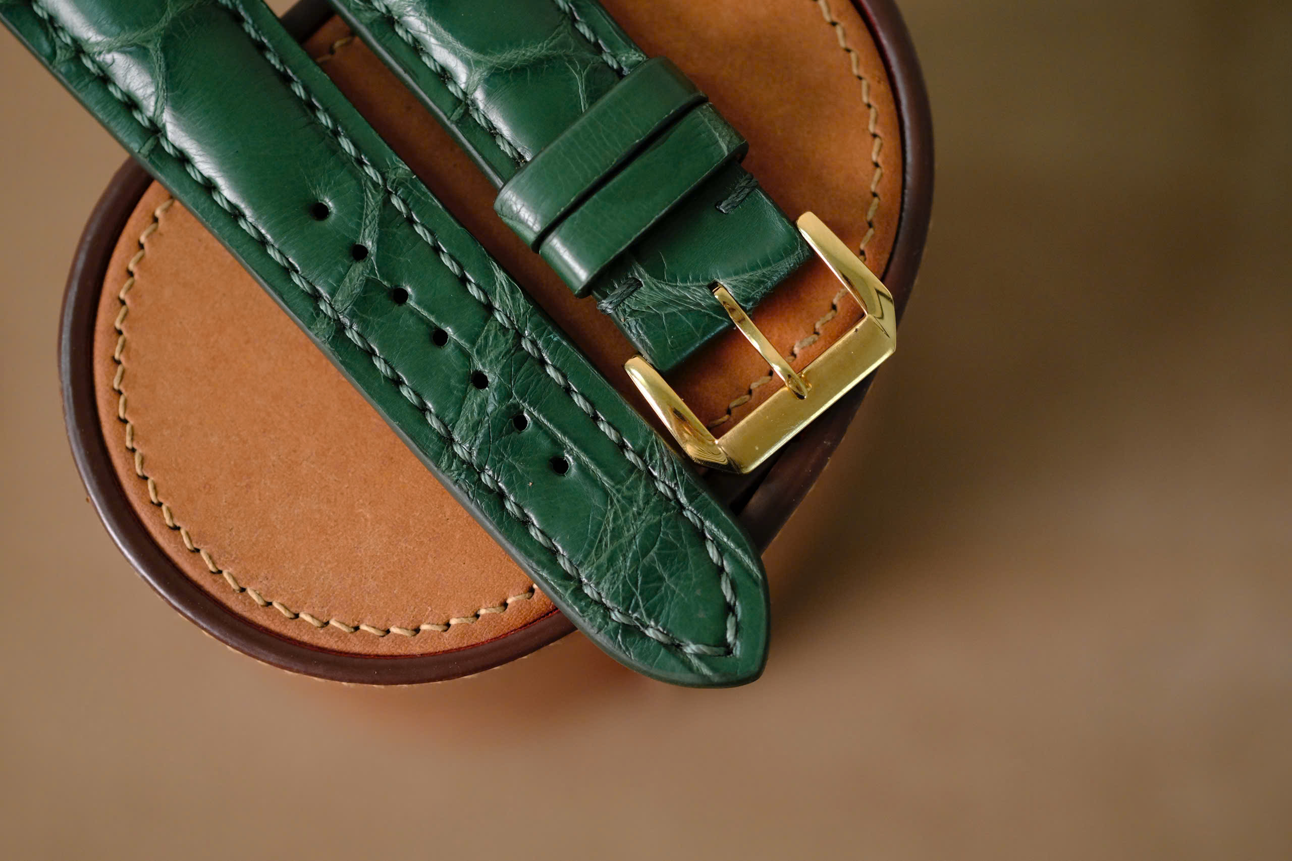 Handmade green strap for Breitling - Image 5