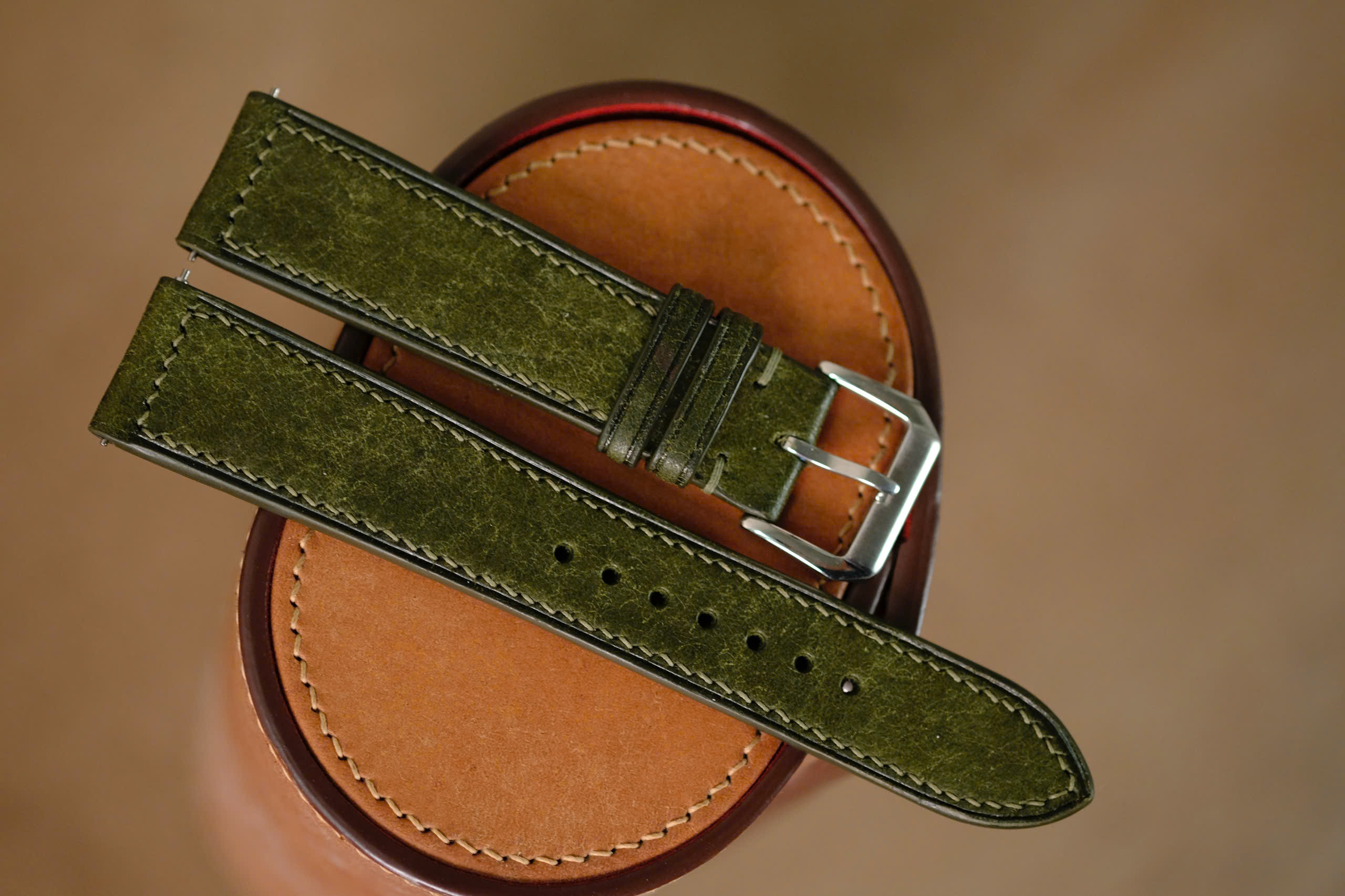 Handmade green Pueblo strap