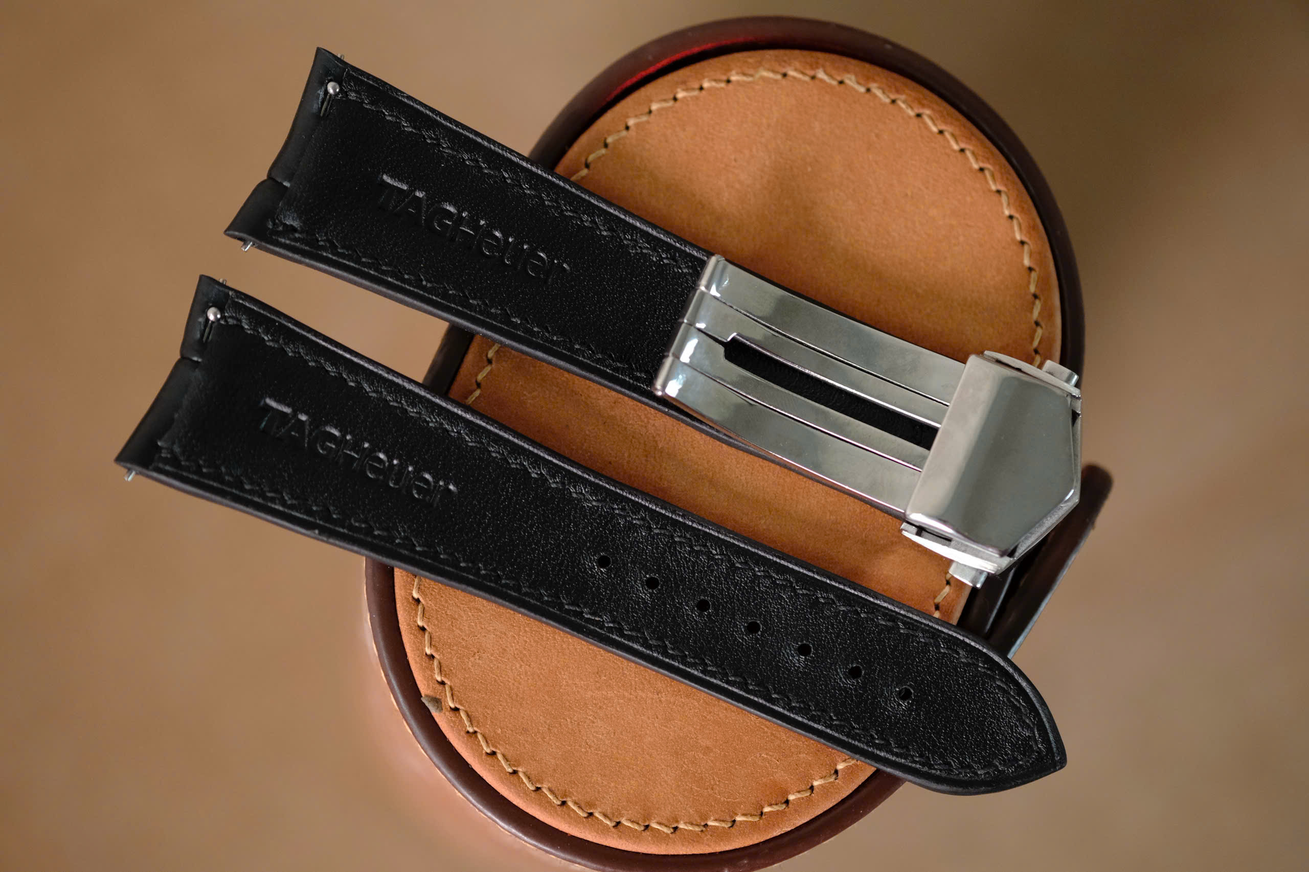 Handmade black strap for Tag Heuer - Image 4
