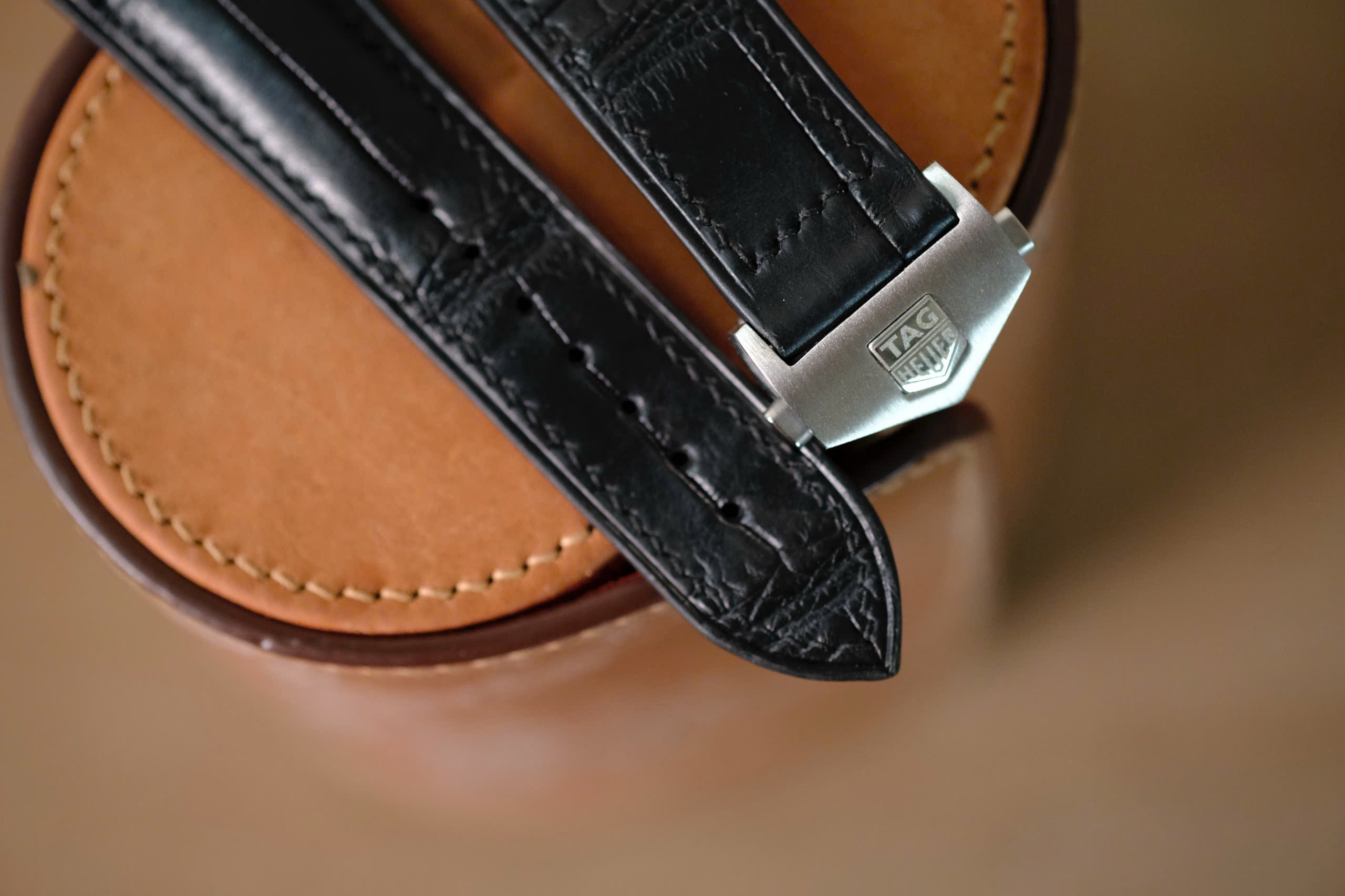 Handmade black strap for Tag Heuer - Image 5