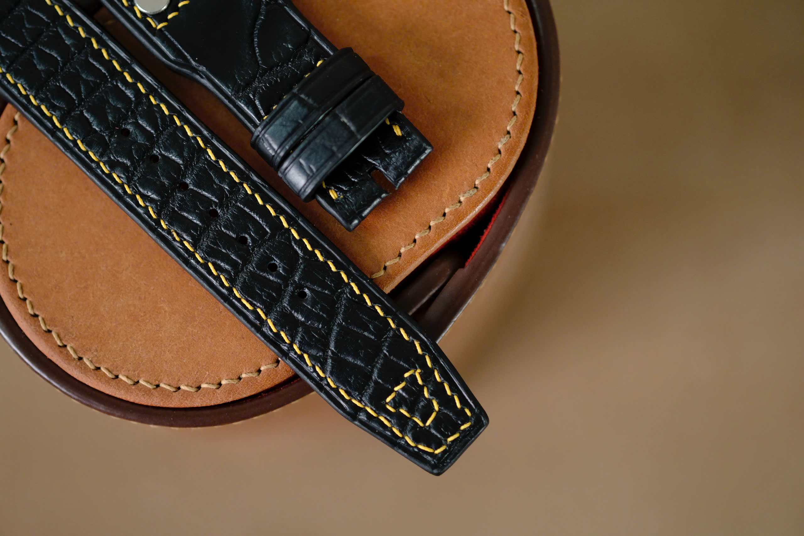 Handmade black strap for IWC - Image 4