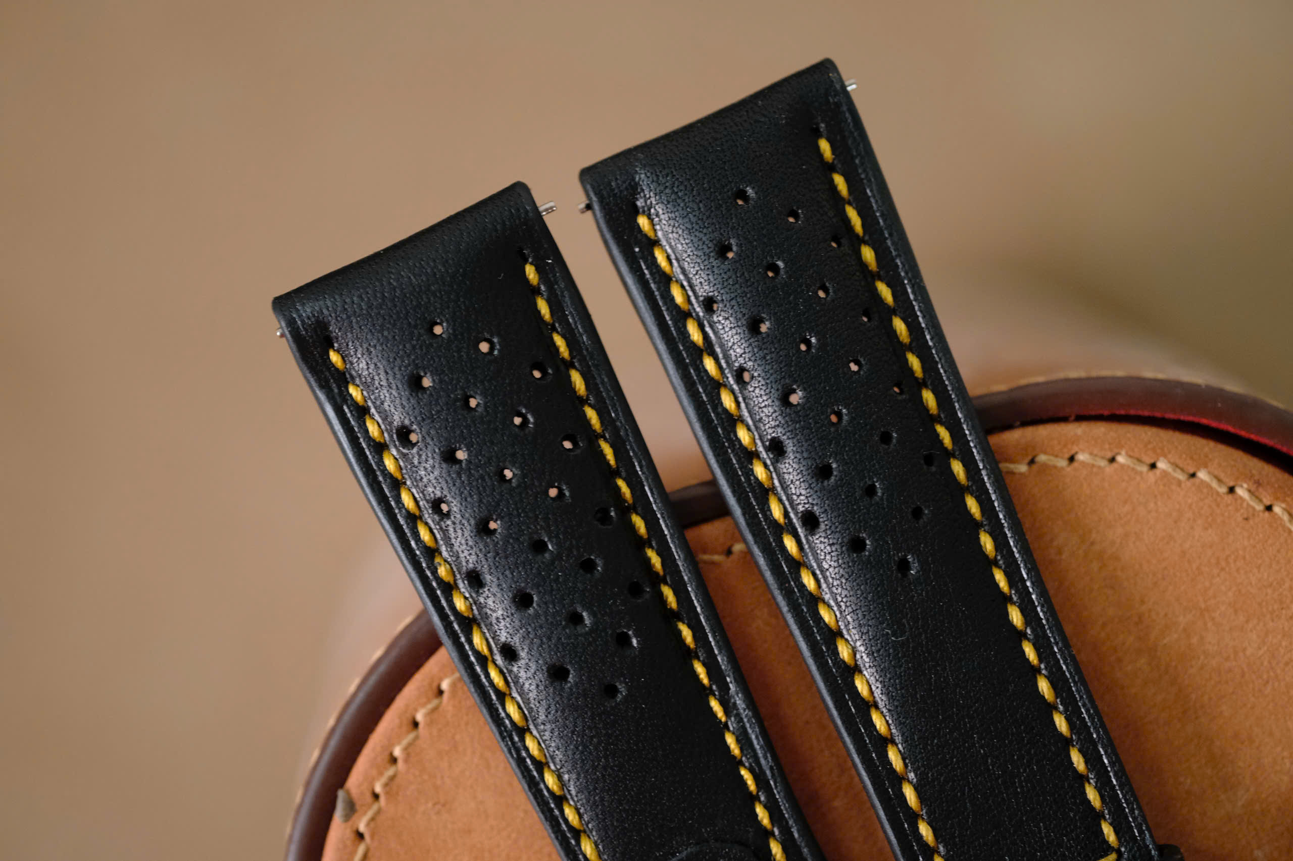 Handmade black strap for Omega Dark side of the moon - Image 3