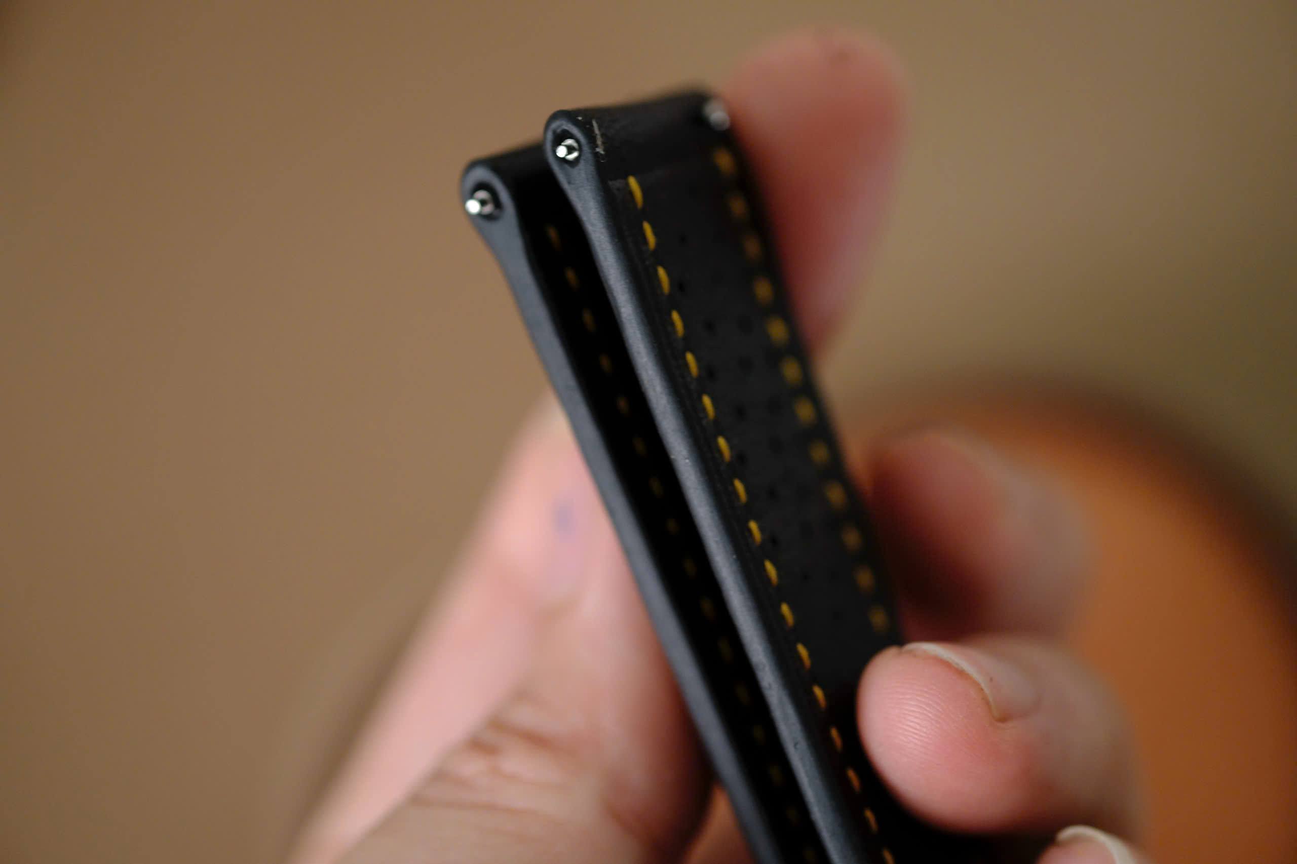 Handmade black strap for Omega Dark side of the moon - Image 5