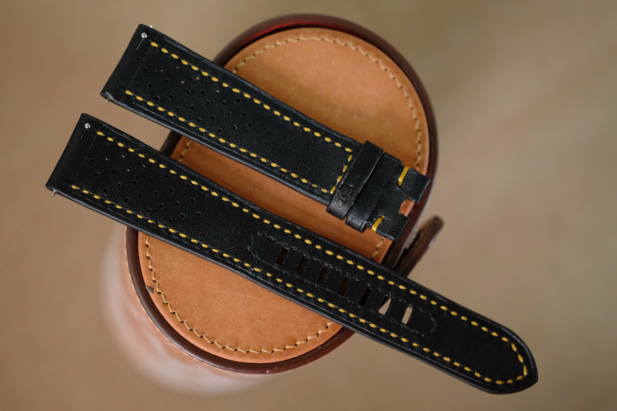 Handmade black strap for Omega Dark side of the moon - Image 6