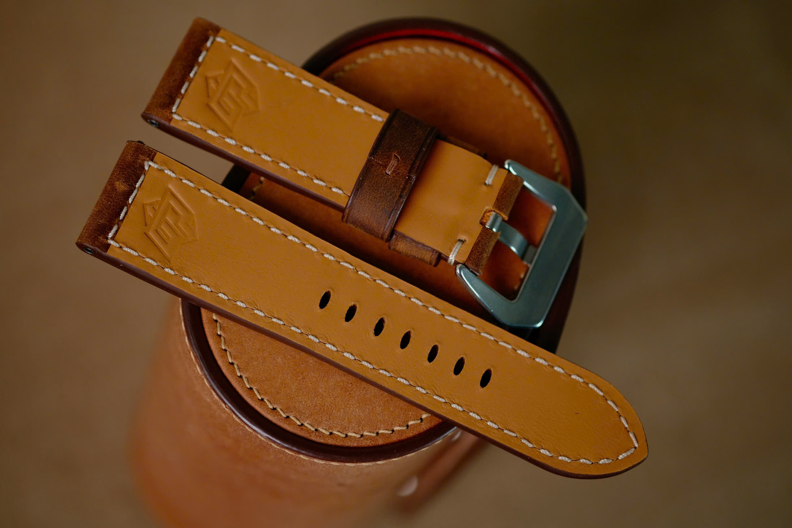 Handmade dark brown strap for PAM Panerai - Image 3