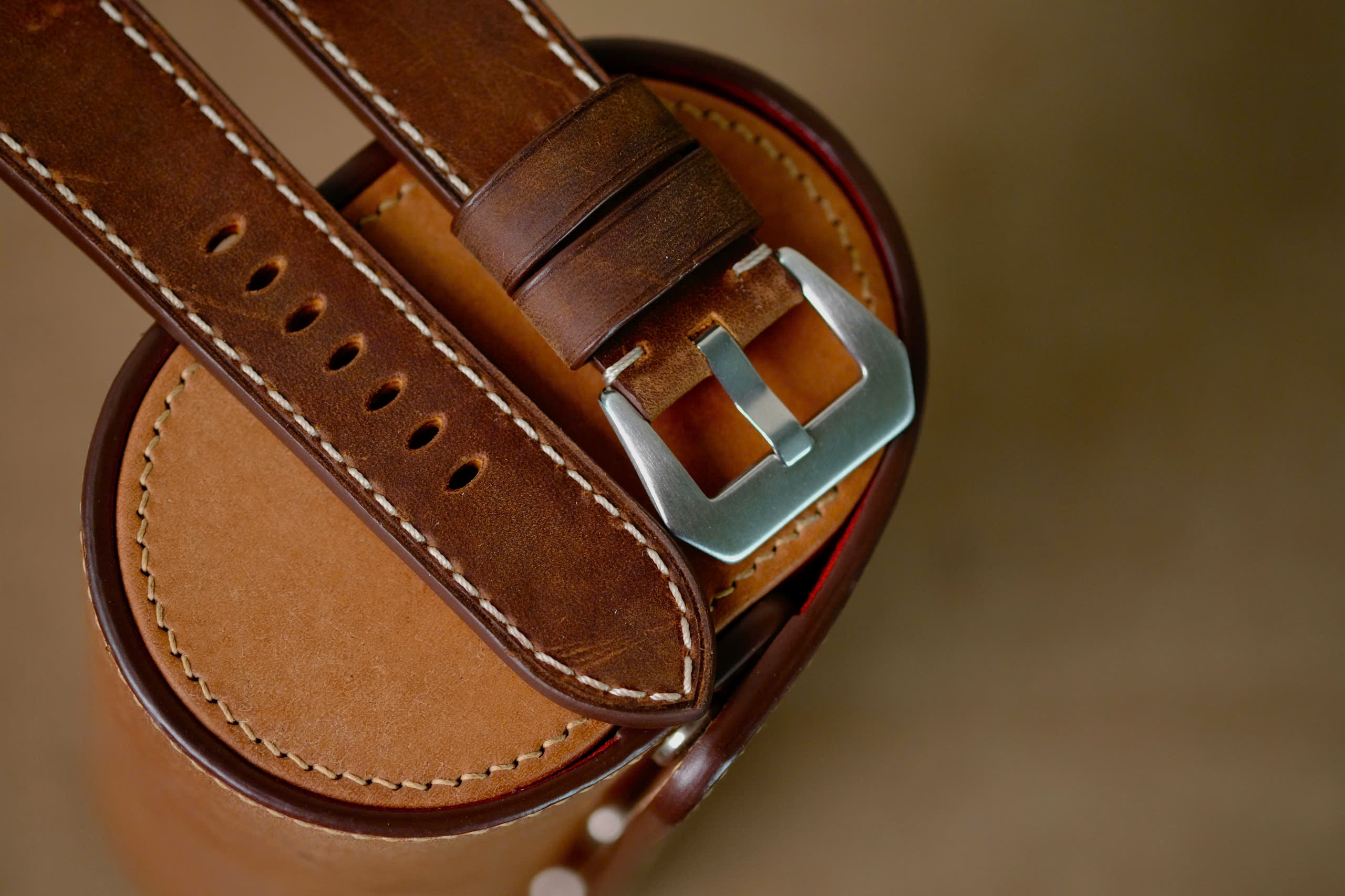 Handmade dark brown strap for PAM Panerai - Image 4