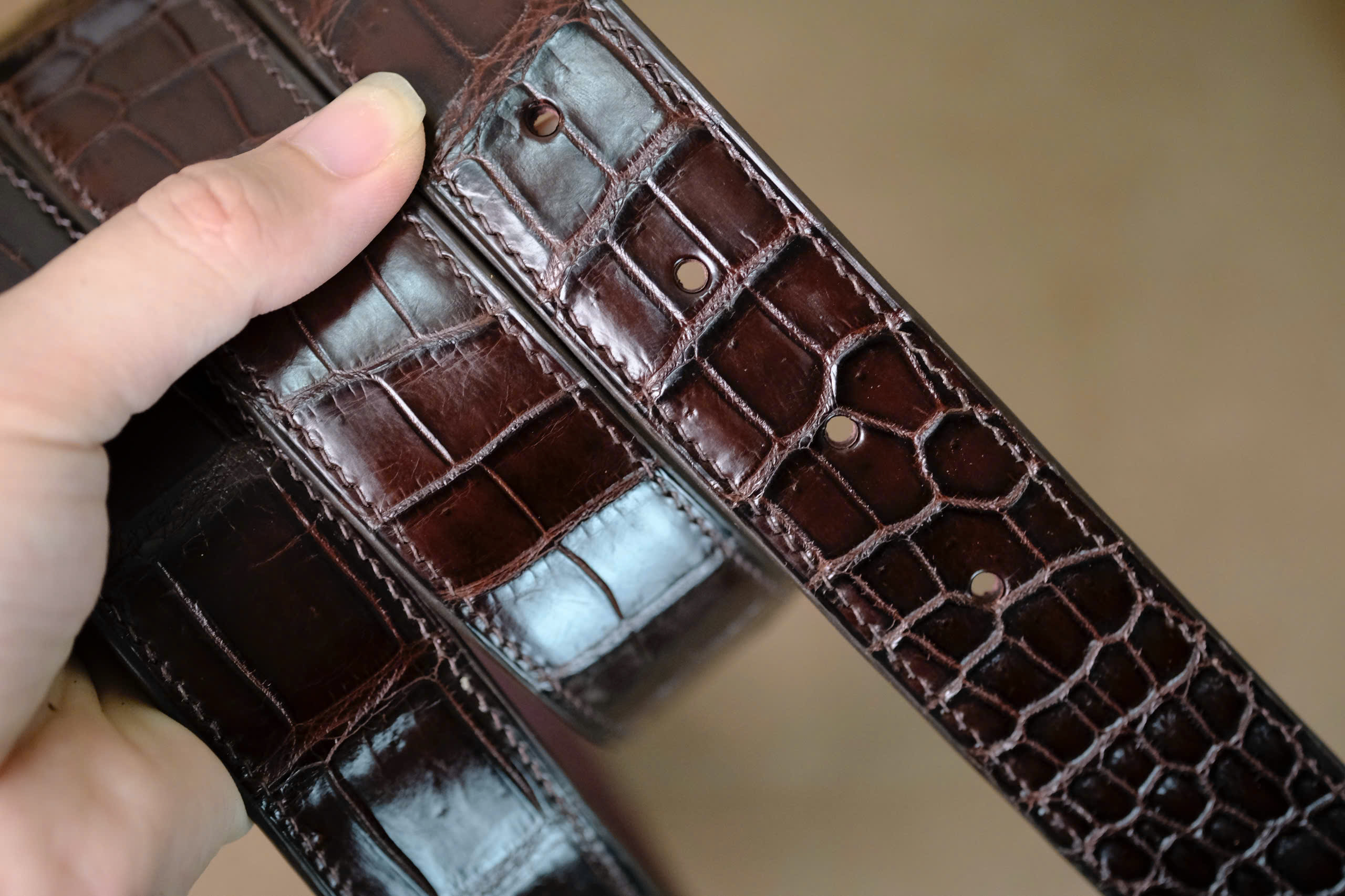 Handmade Belt Reversible for Man 2 sides - Image 6